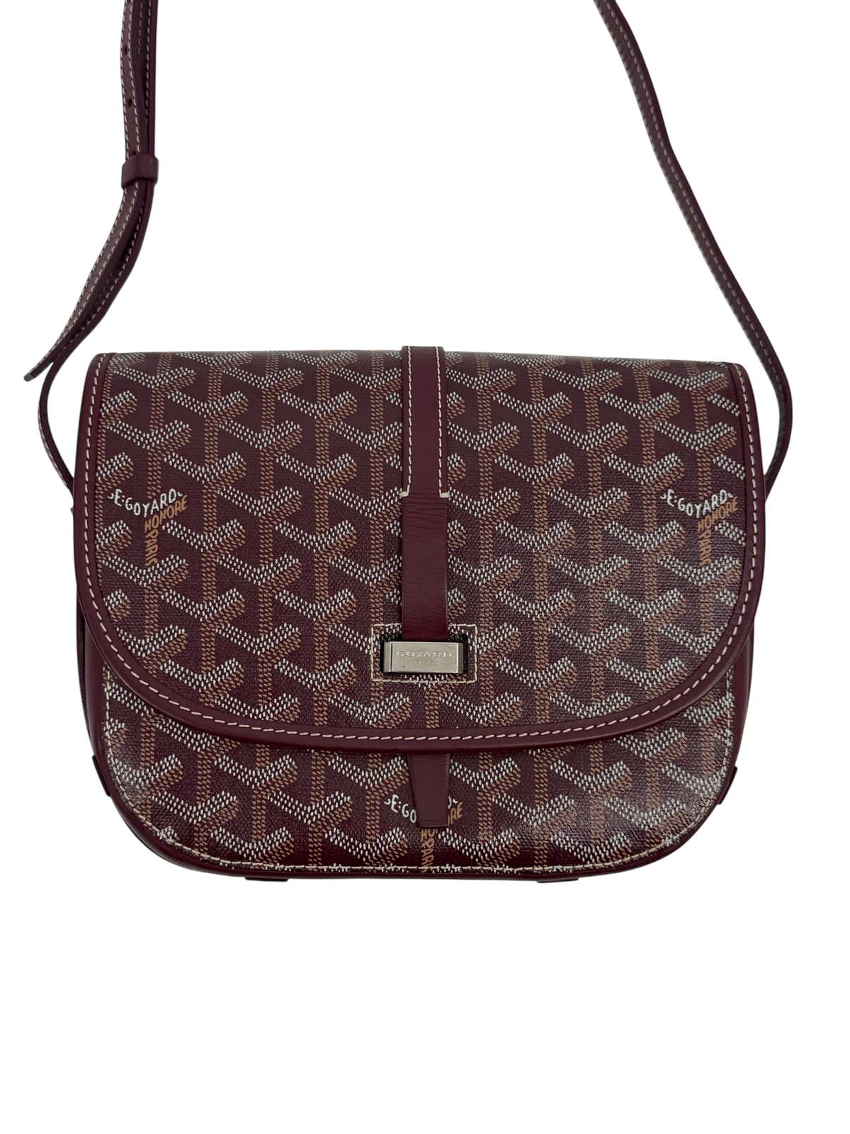 Burgundy Belvedere Messenger Bag