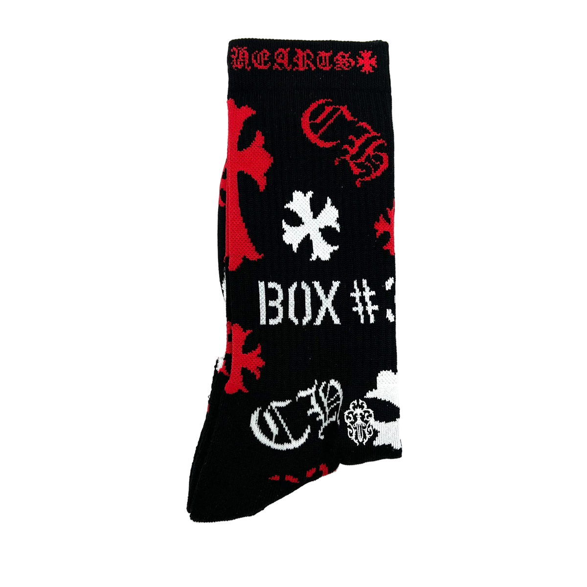 Stencil Socks Black