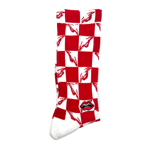 Matty Boy 99 Eyes Socks White/Red