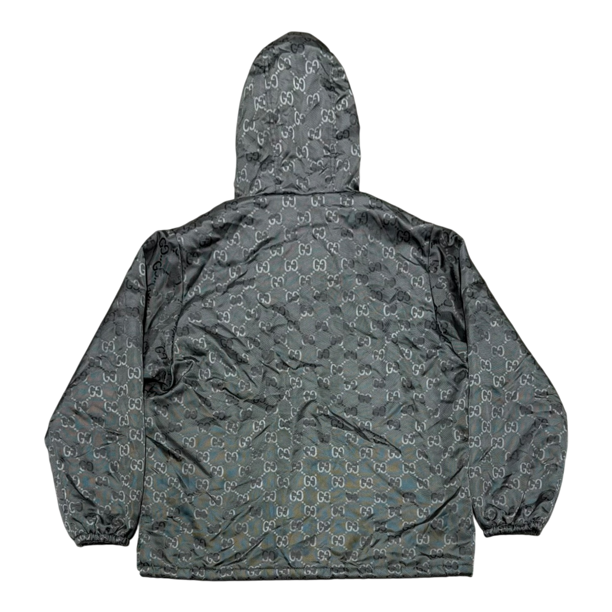 GG Nylon Grey Parka Jacket