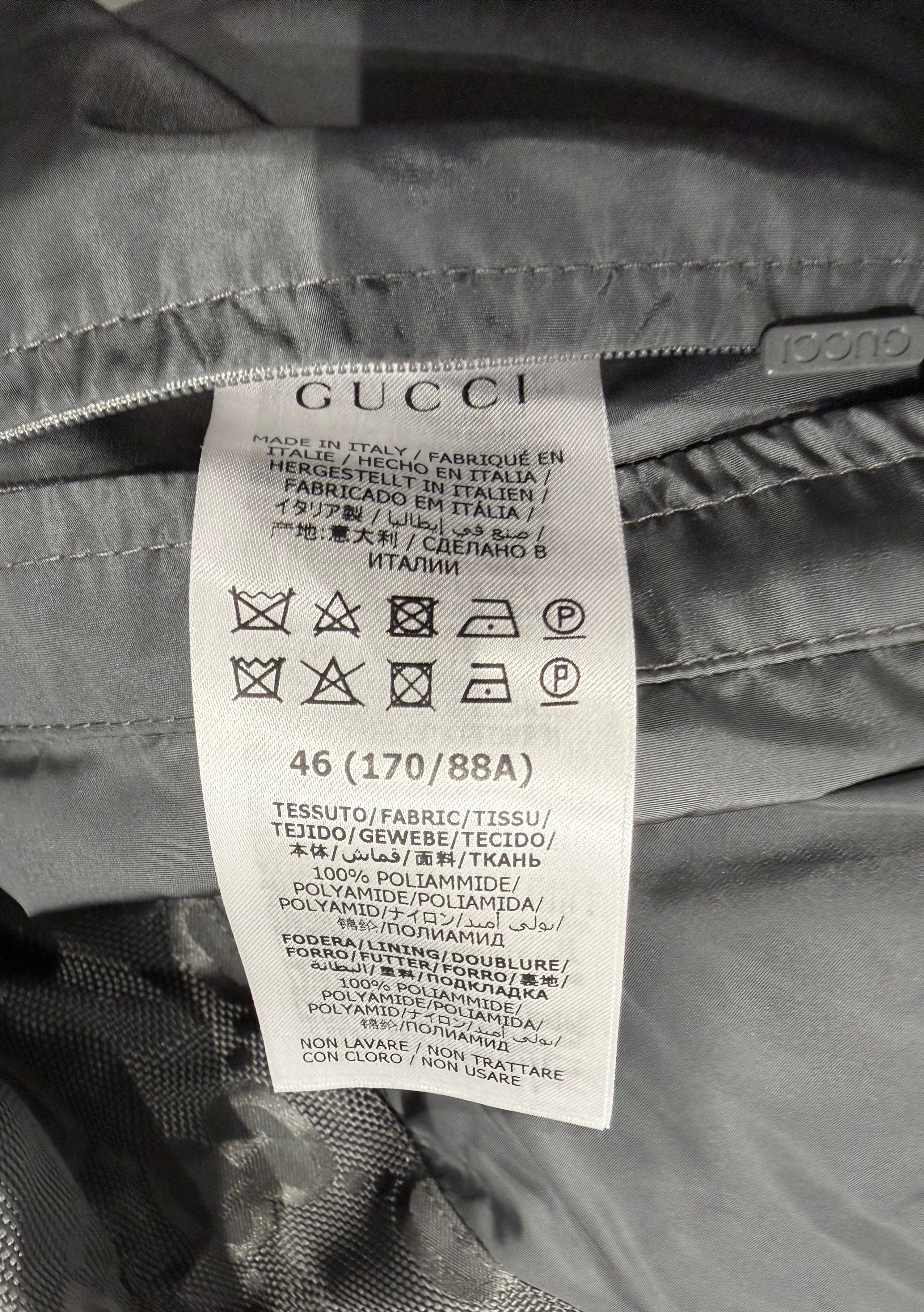 GG Nylon Grey Parka Jacket