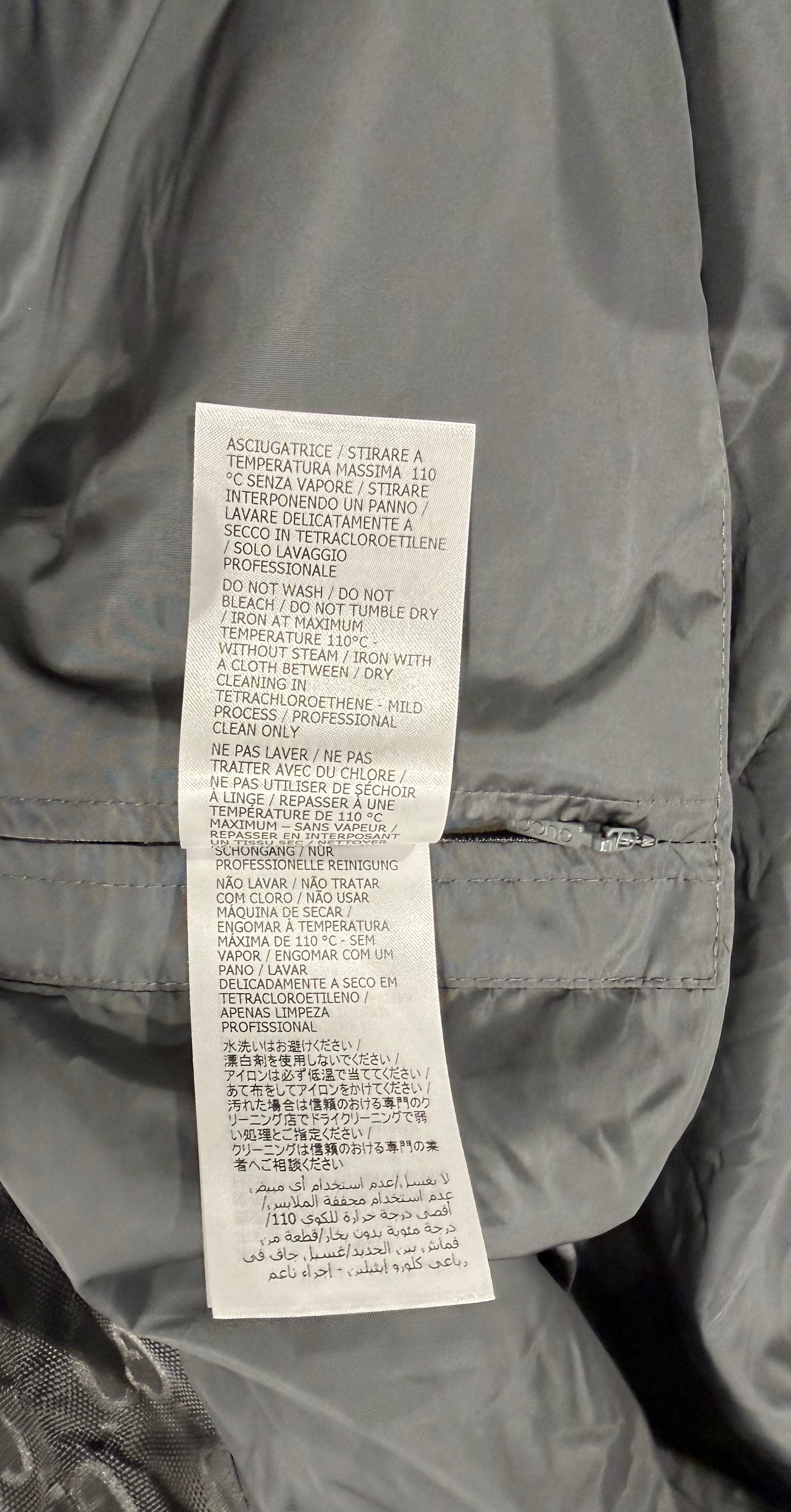 GG Nylon Grey Parka Jacket
