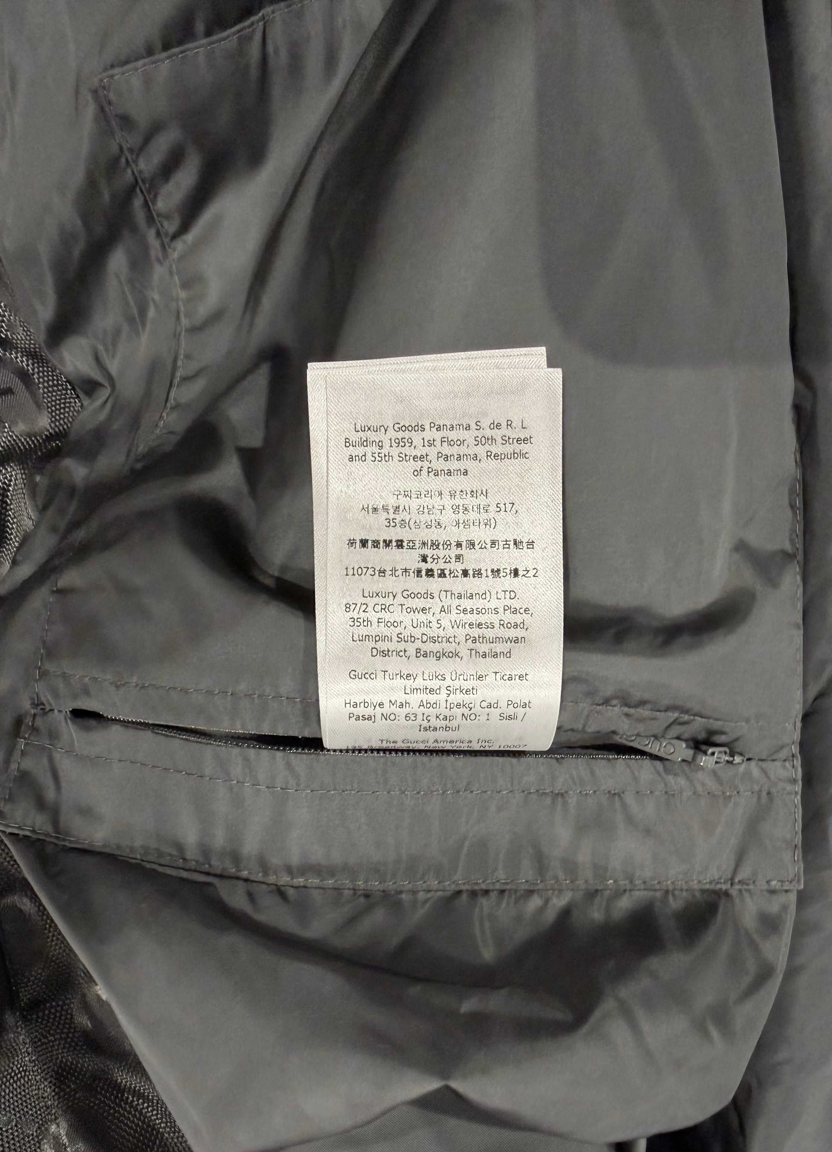 GG Nylon Grey Parka Jacket