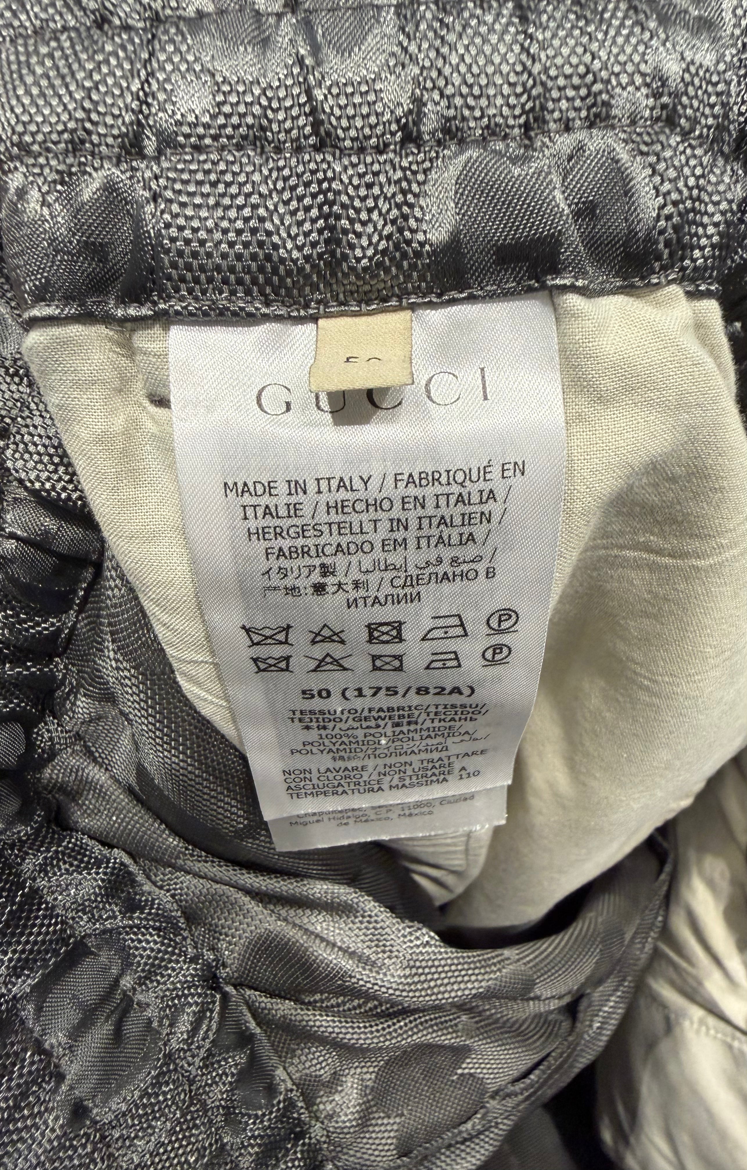 GG Nylon Grey Parka Pants