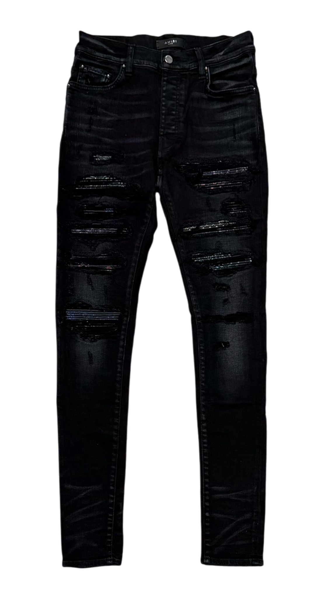 Rainbow Paisley Thrasher Jean Aged Black