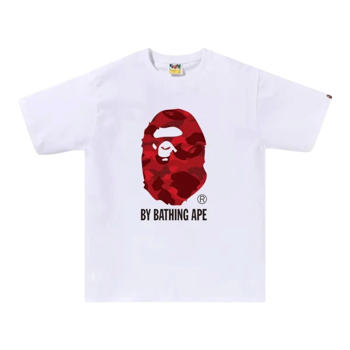 White Red Color Camo By Bathing Ape Tee