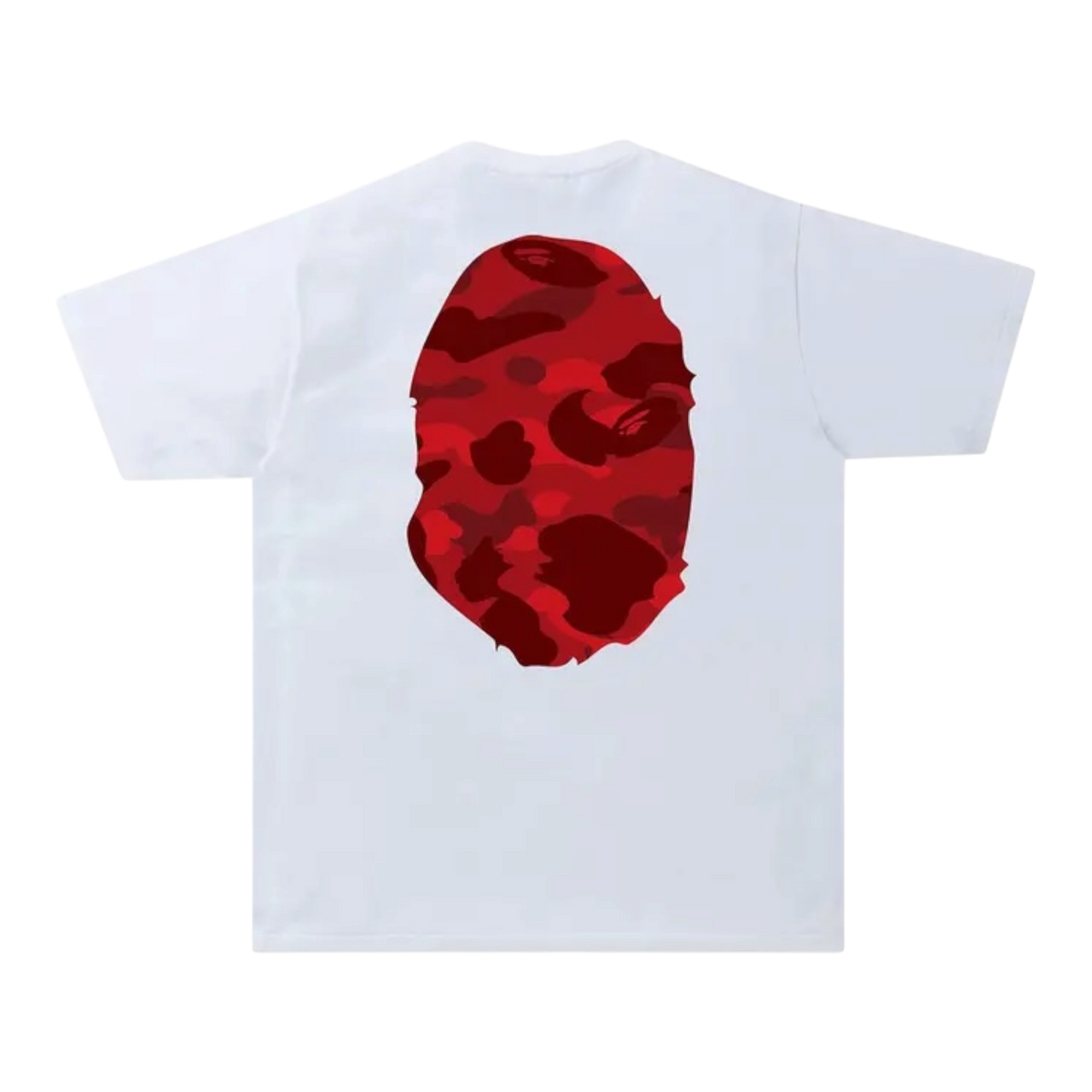 White Red Color Camo Big Ape Head Tee