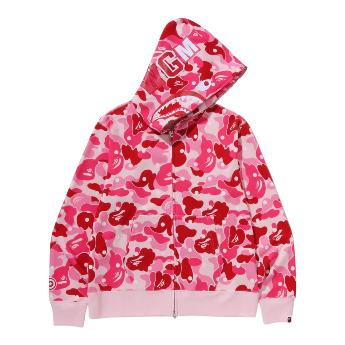Pink Dot Camo Shark Full Zip Hoodie