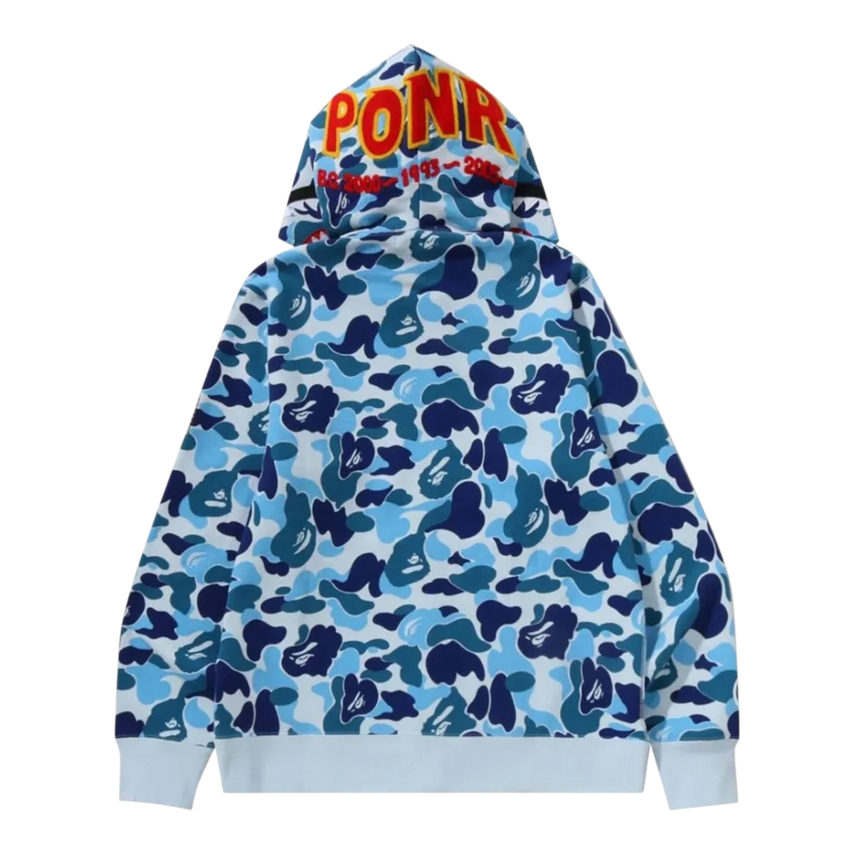 BAPE ABC Camo Shark PONR Full Zip Hoodie Blue