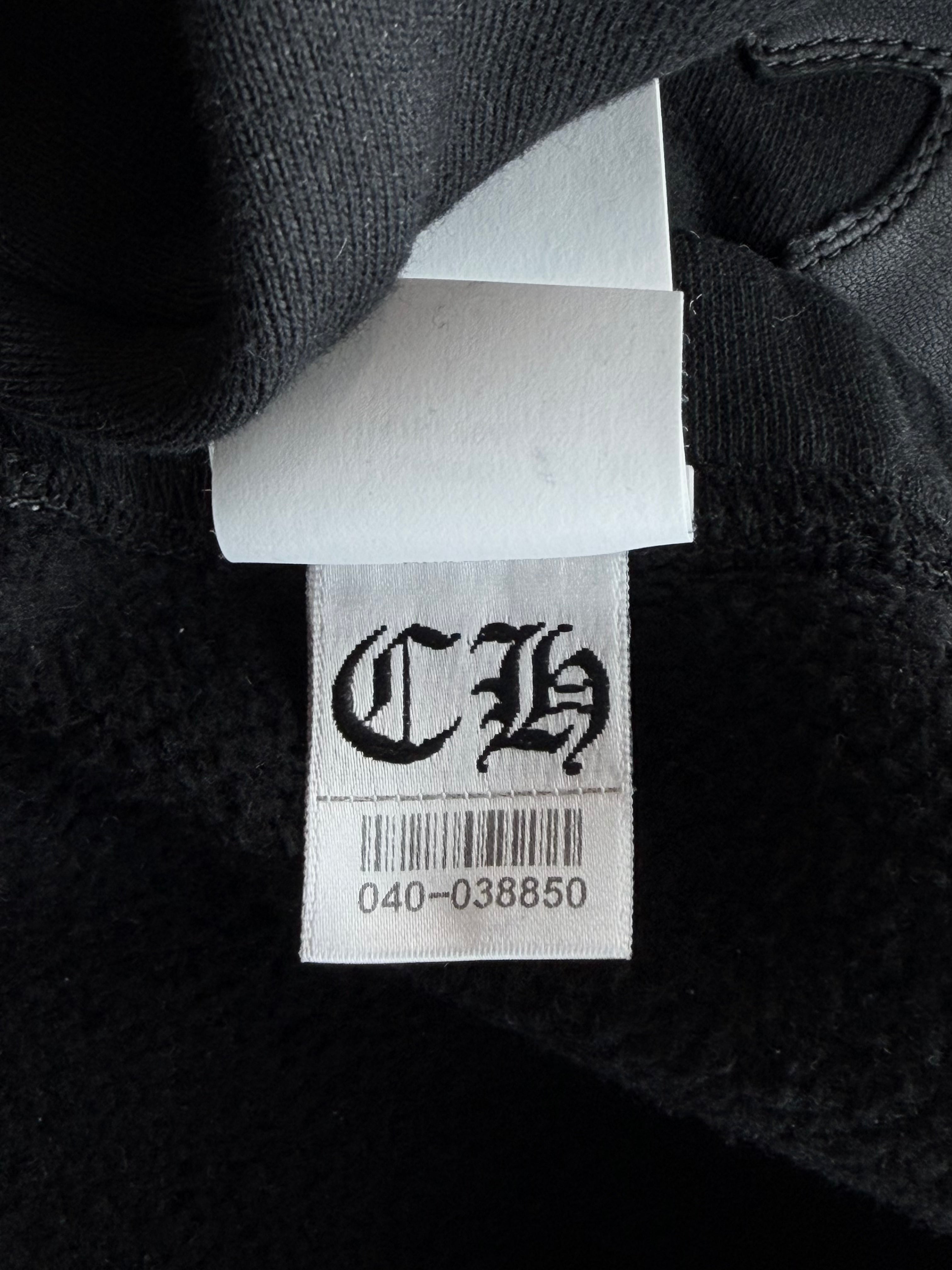Patent Leather Multi Cross Patch Black Sweatpants