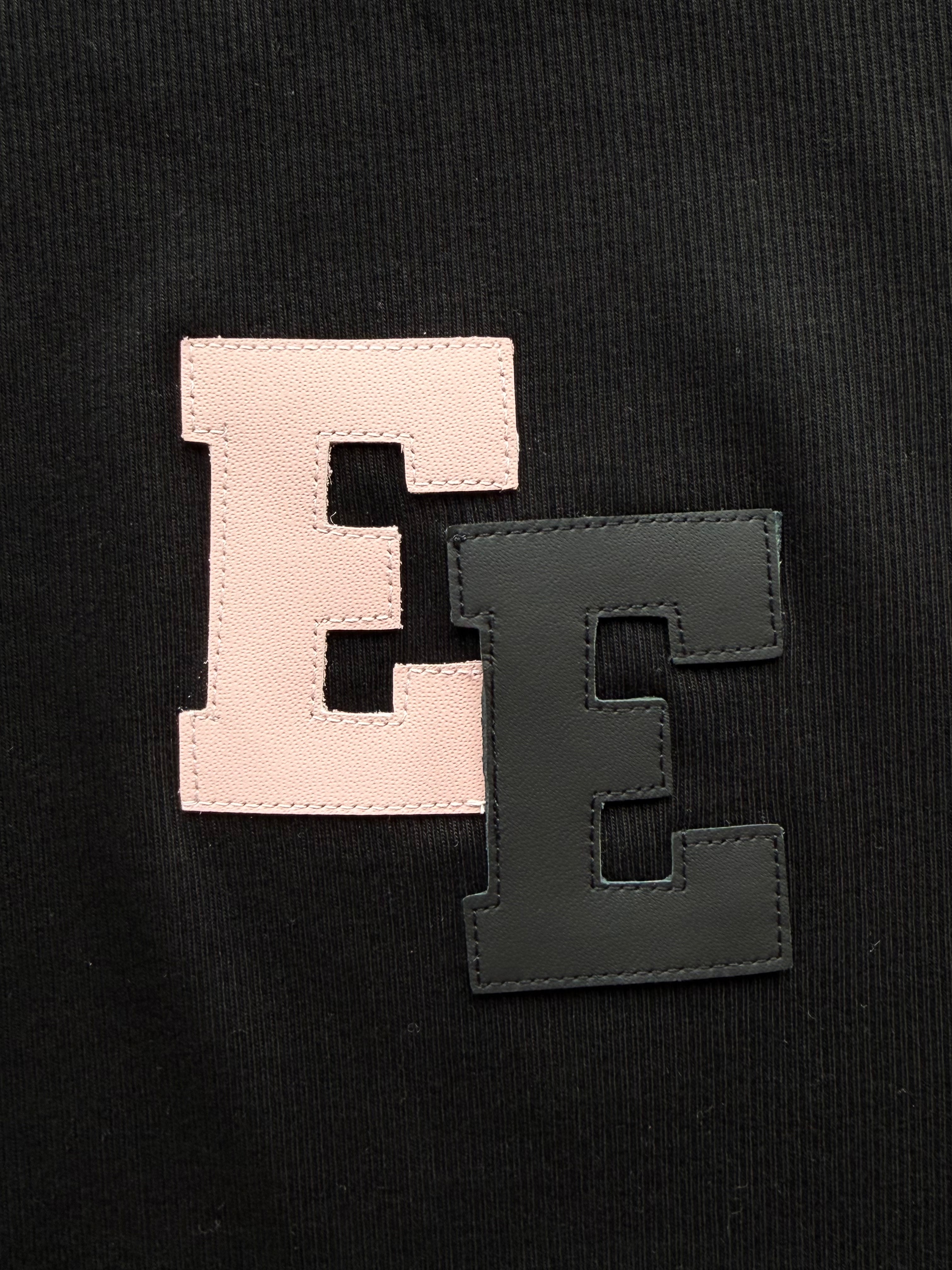 Black Pink Patch Black Tank Top