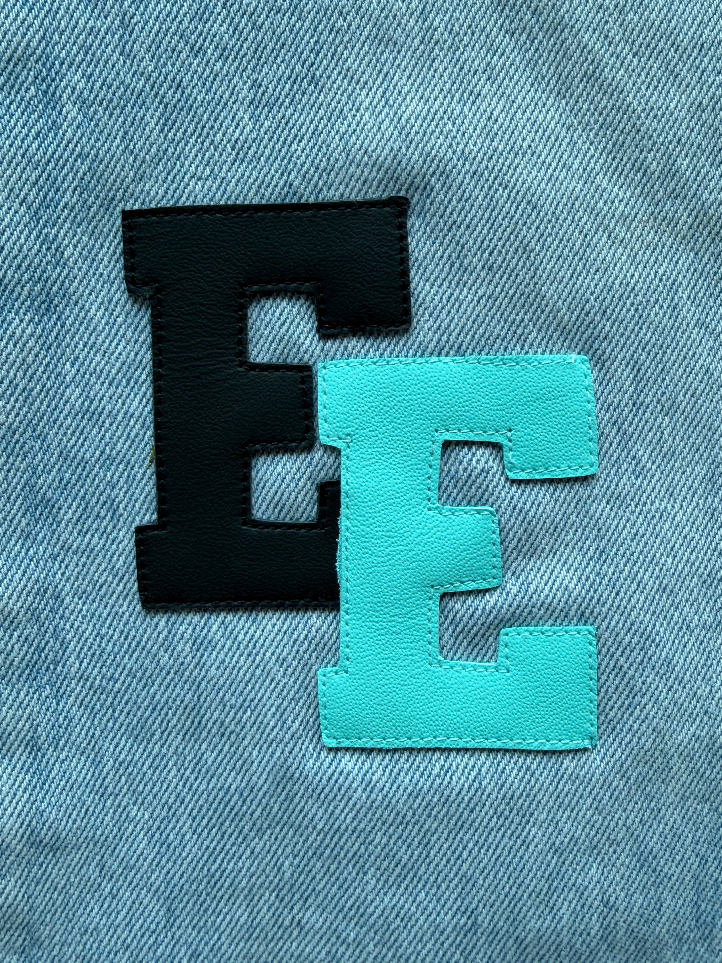 Black Tiffany Patch Indigo Denim Shorts