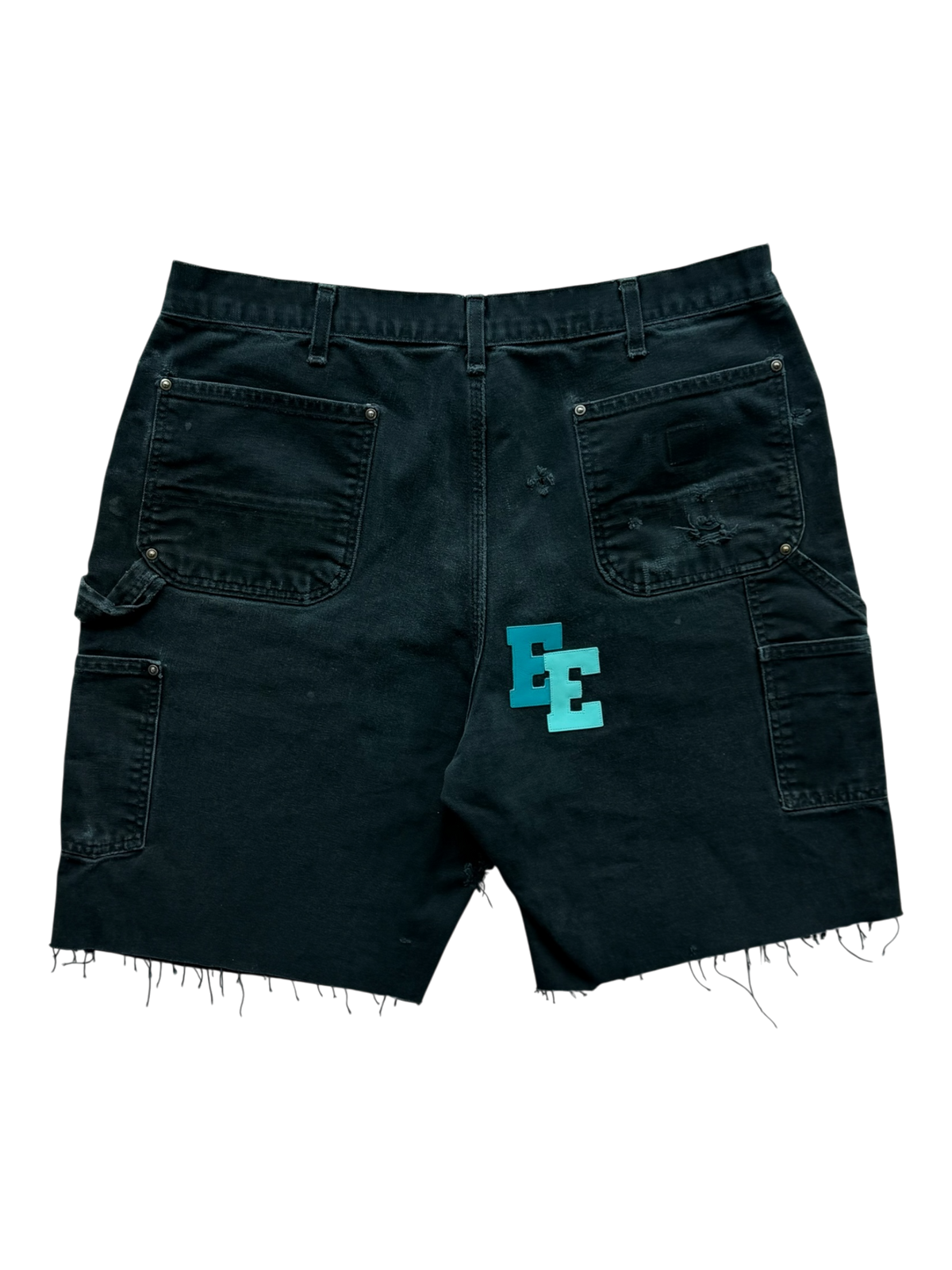 Two Tone Tiffany Black Carpenter Shorts