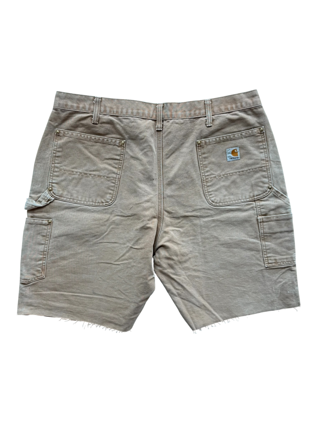 Green Black Patch Tan Carpenter Shorts