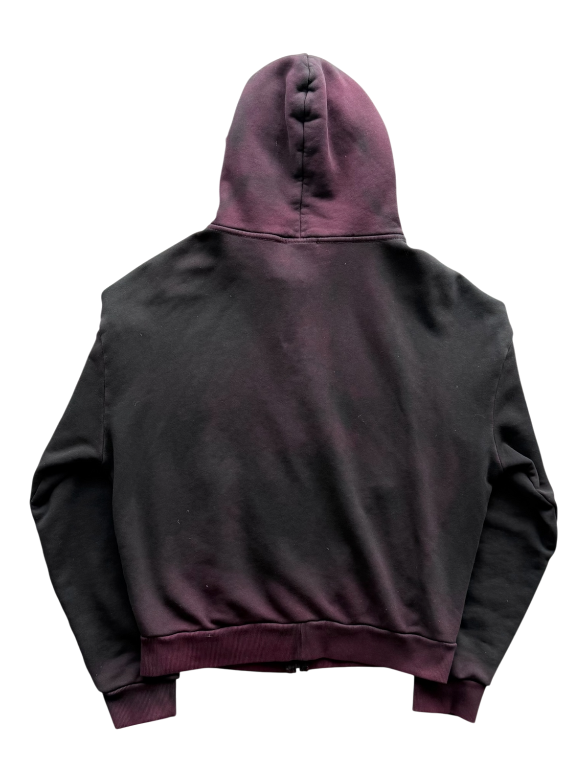 Triple Skull Zip Up Hoodie Burgandy