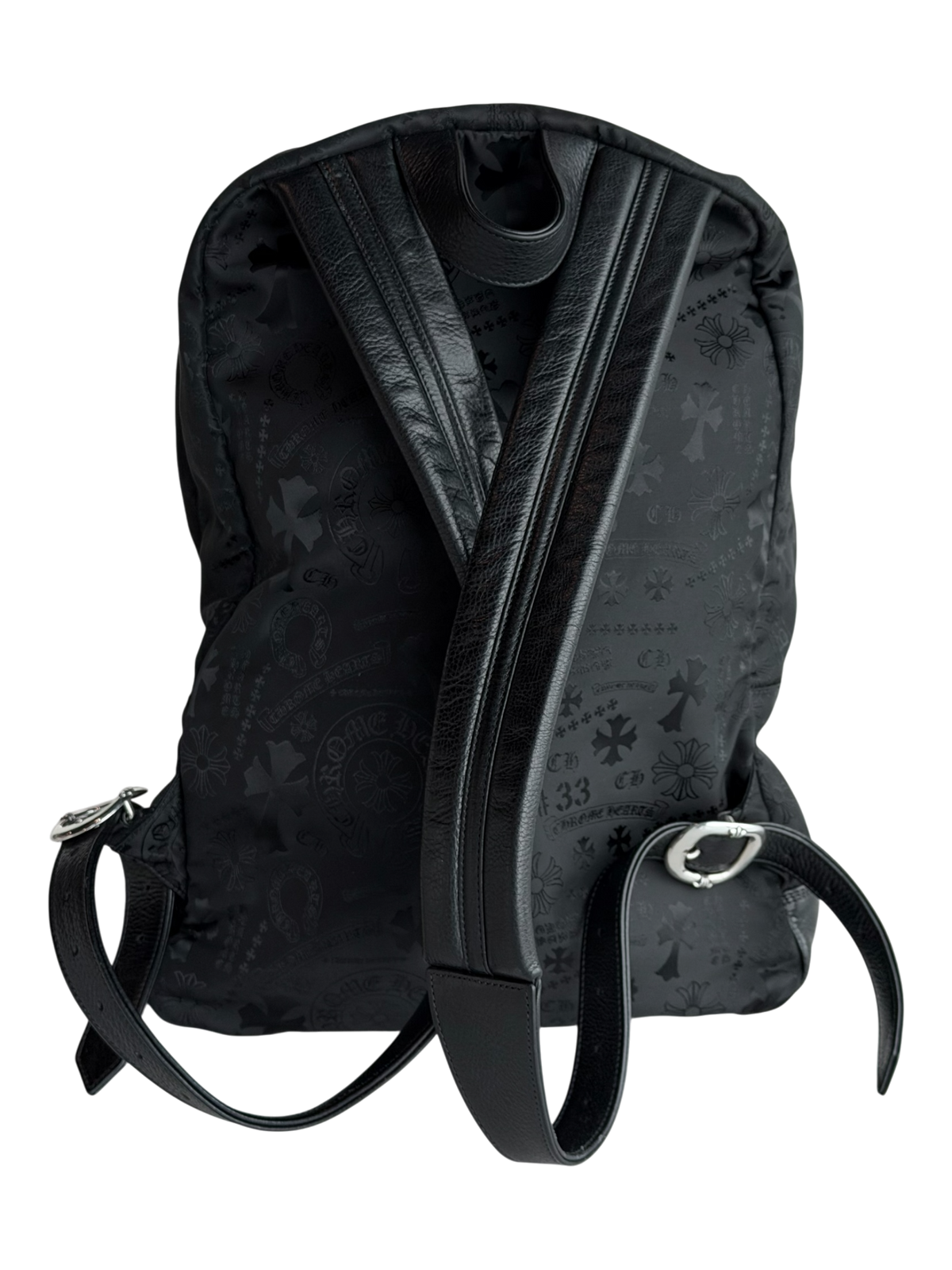 Seventh Grader Black Stencil Nylon Backpack Large