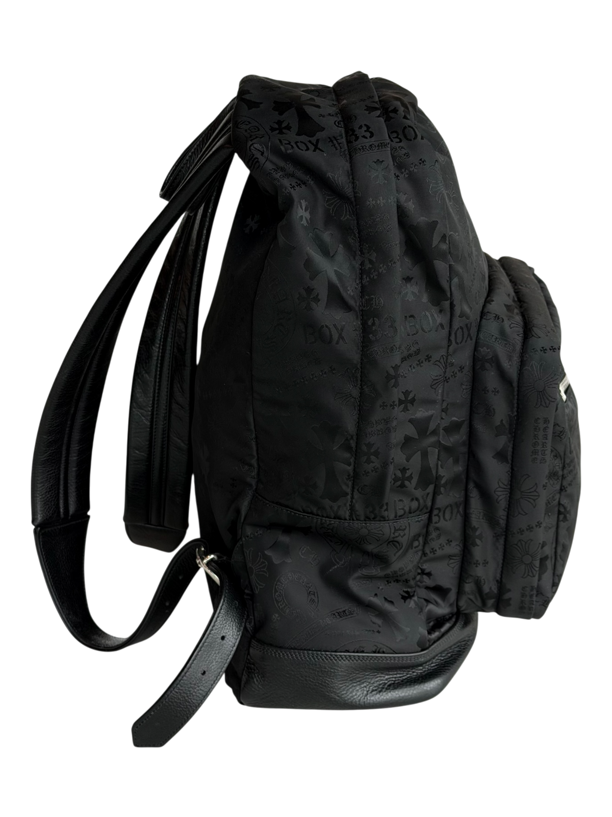 Seventh Grader Black Stencil Nylon Backpack Large