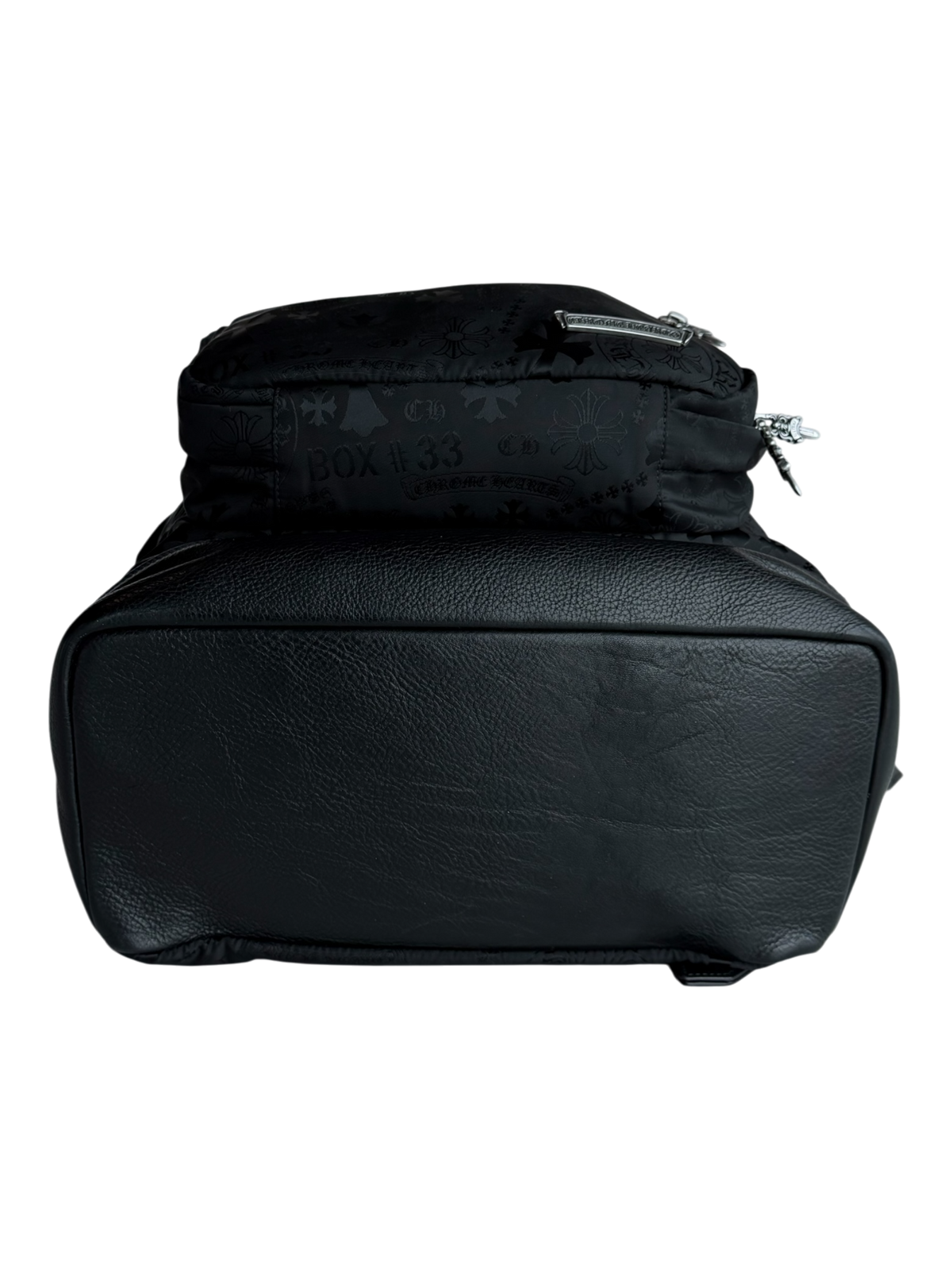 Seventh Grader Black Stencil Nylon Backpack Large