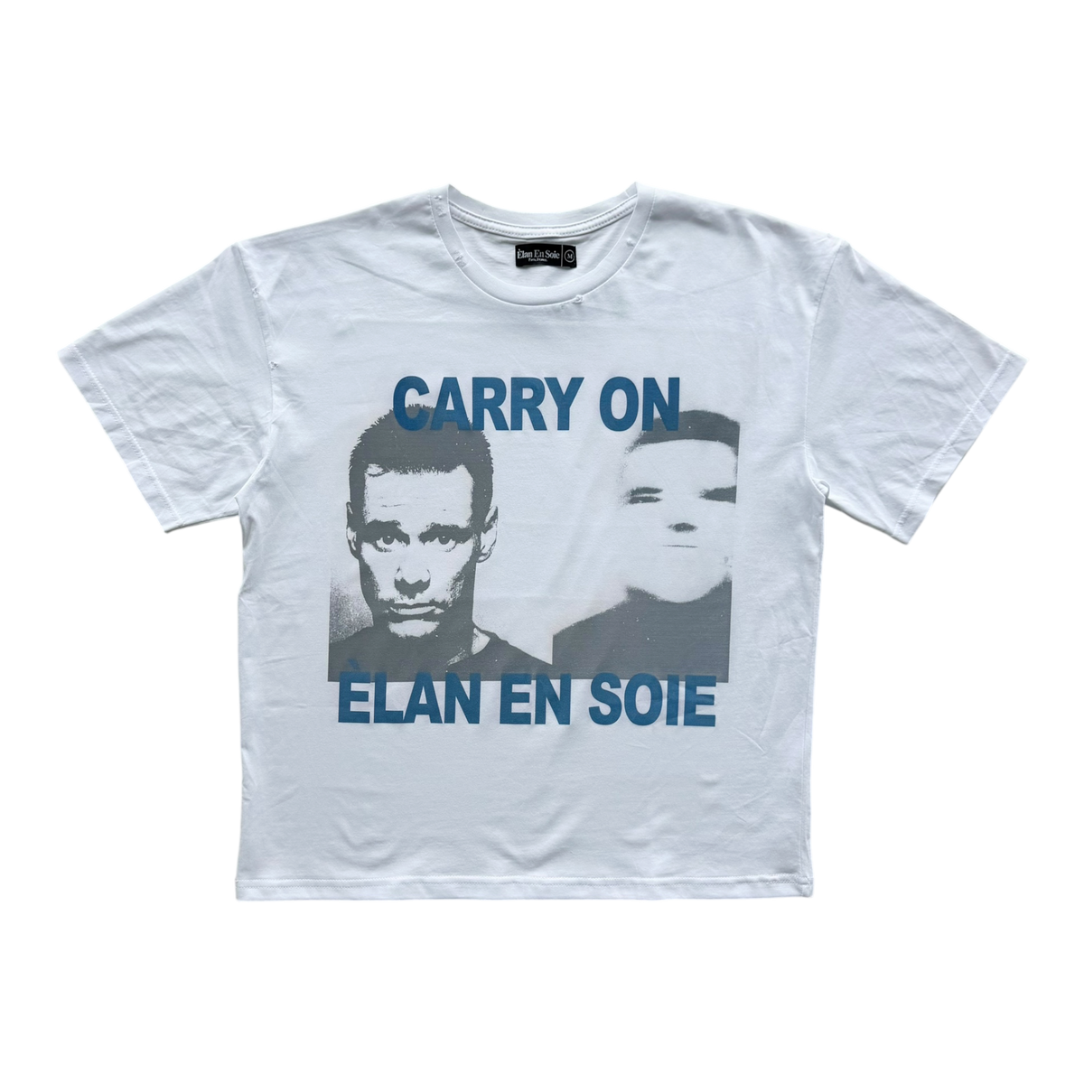Carry On Distressed Tee White