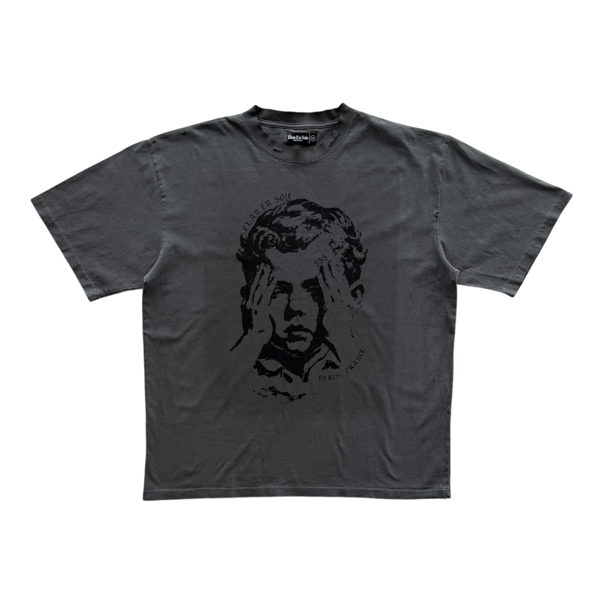 Baby Saint Distressed Tee Dark Grey