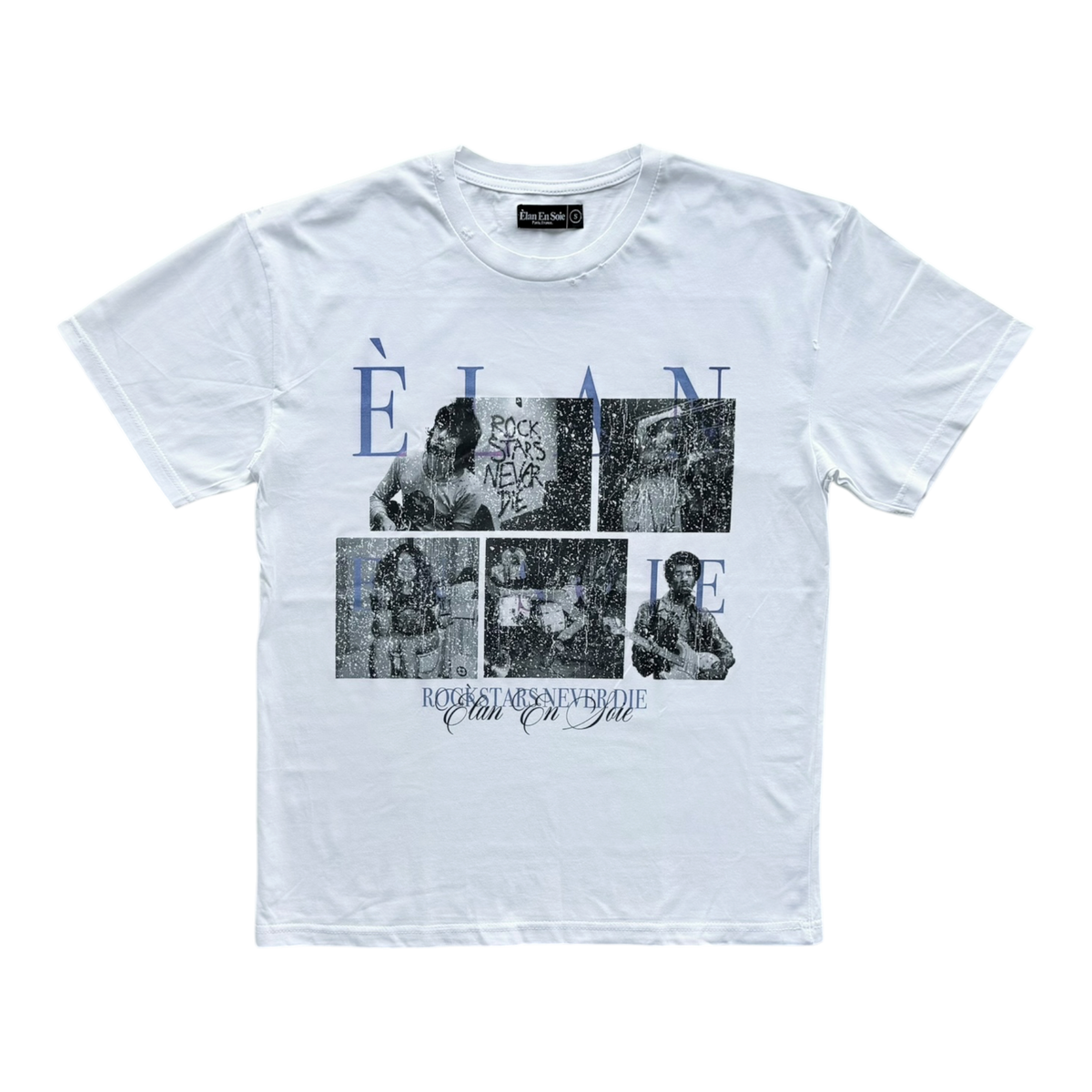 Rock Stars Distressed Tee White