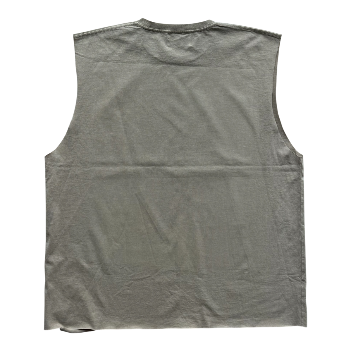 Mafia Cut Off Distressed Tee Tan