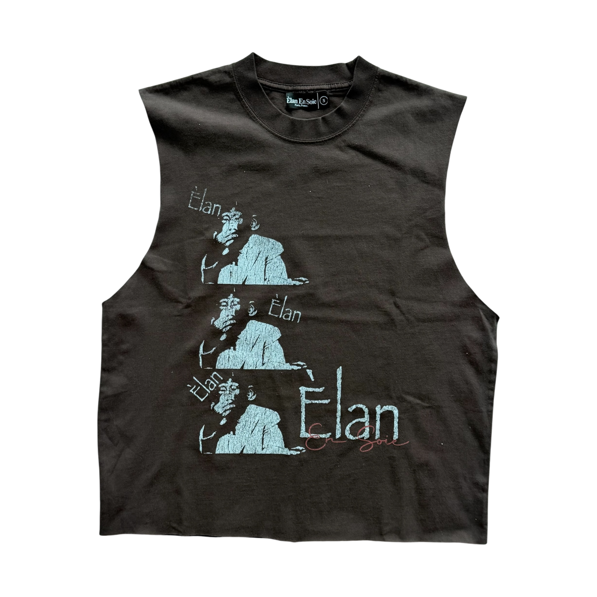 Thinker Cut Off Tee Brown