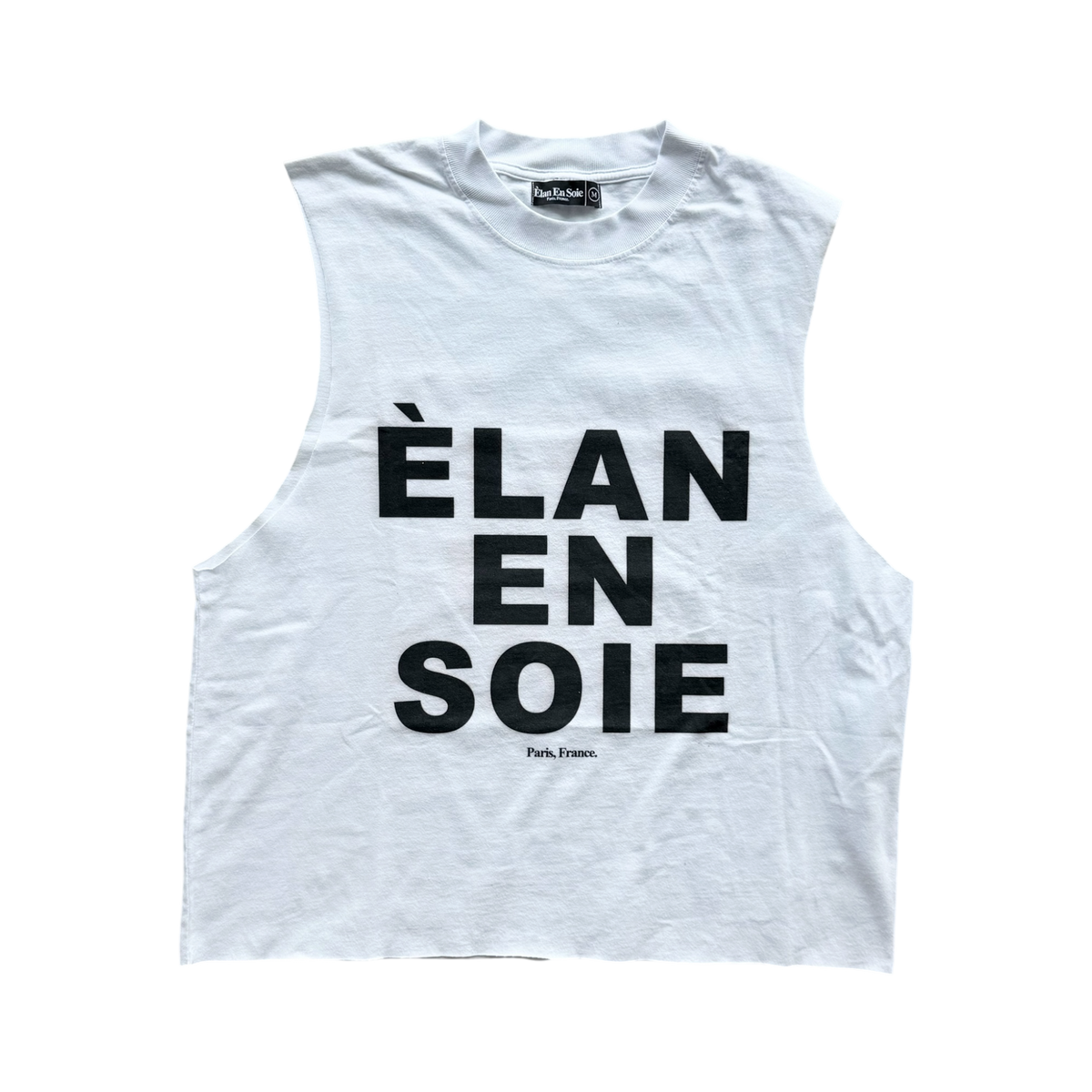 Logo Cut Off Tee White