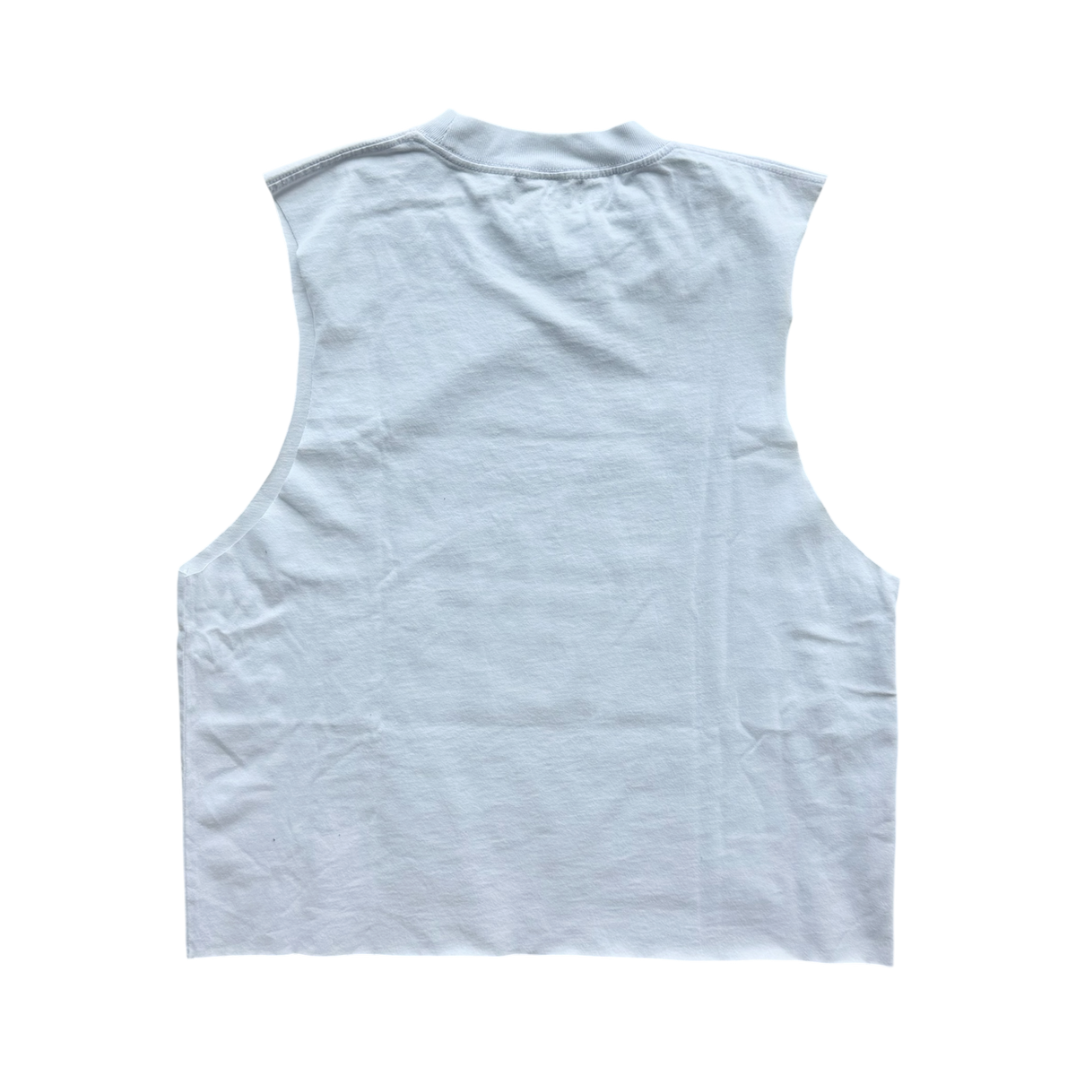 Logo Cut Off Tee White