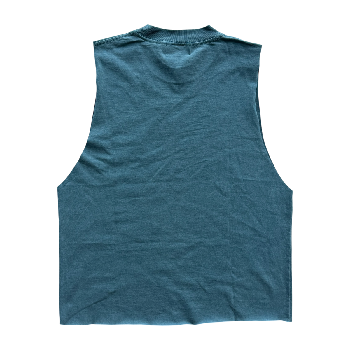 Model Cut Off Tee Blue
