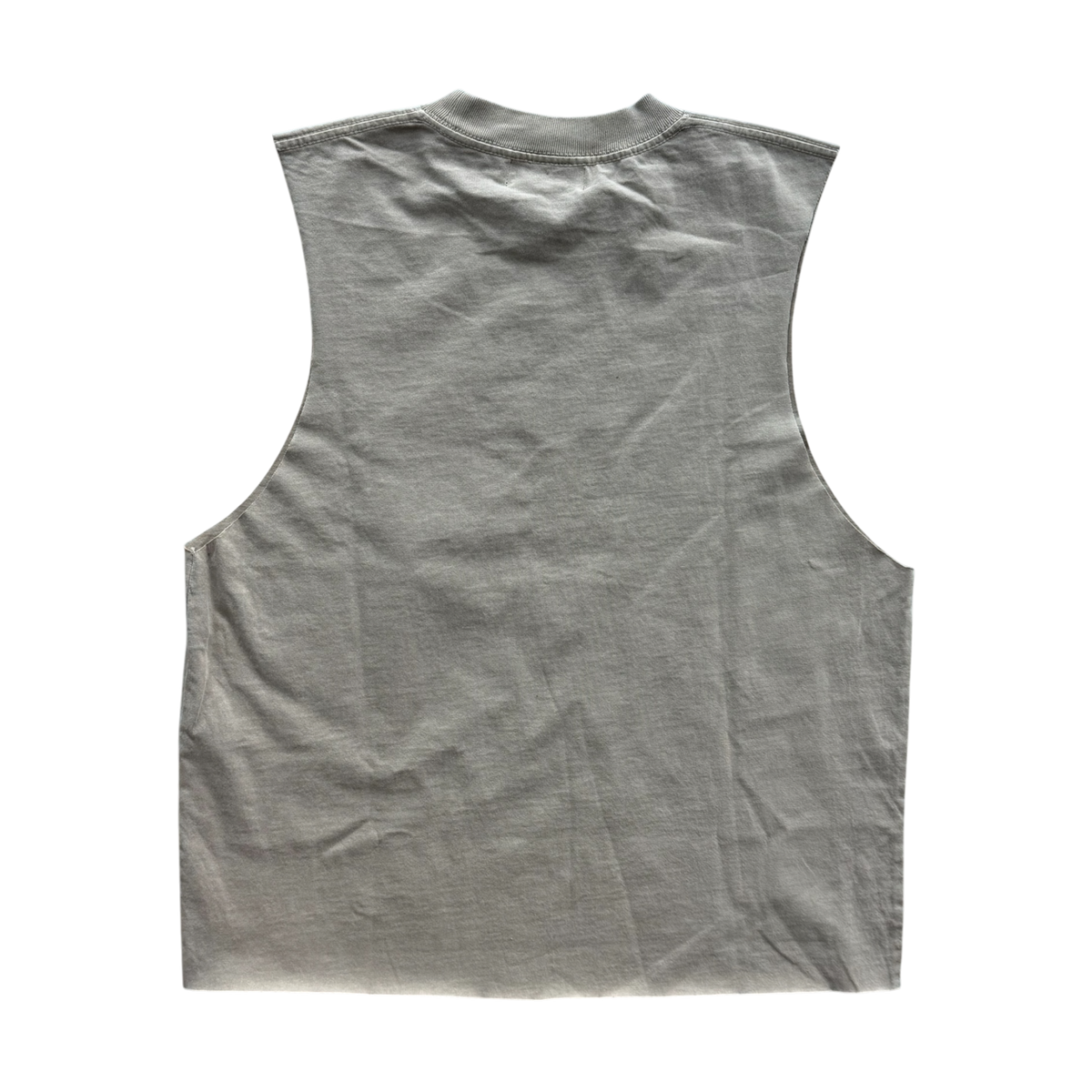 Lip Tattoo Cut Off Tee Tan