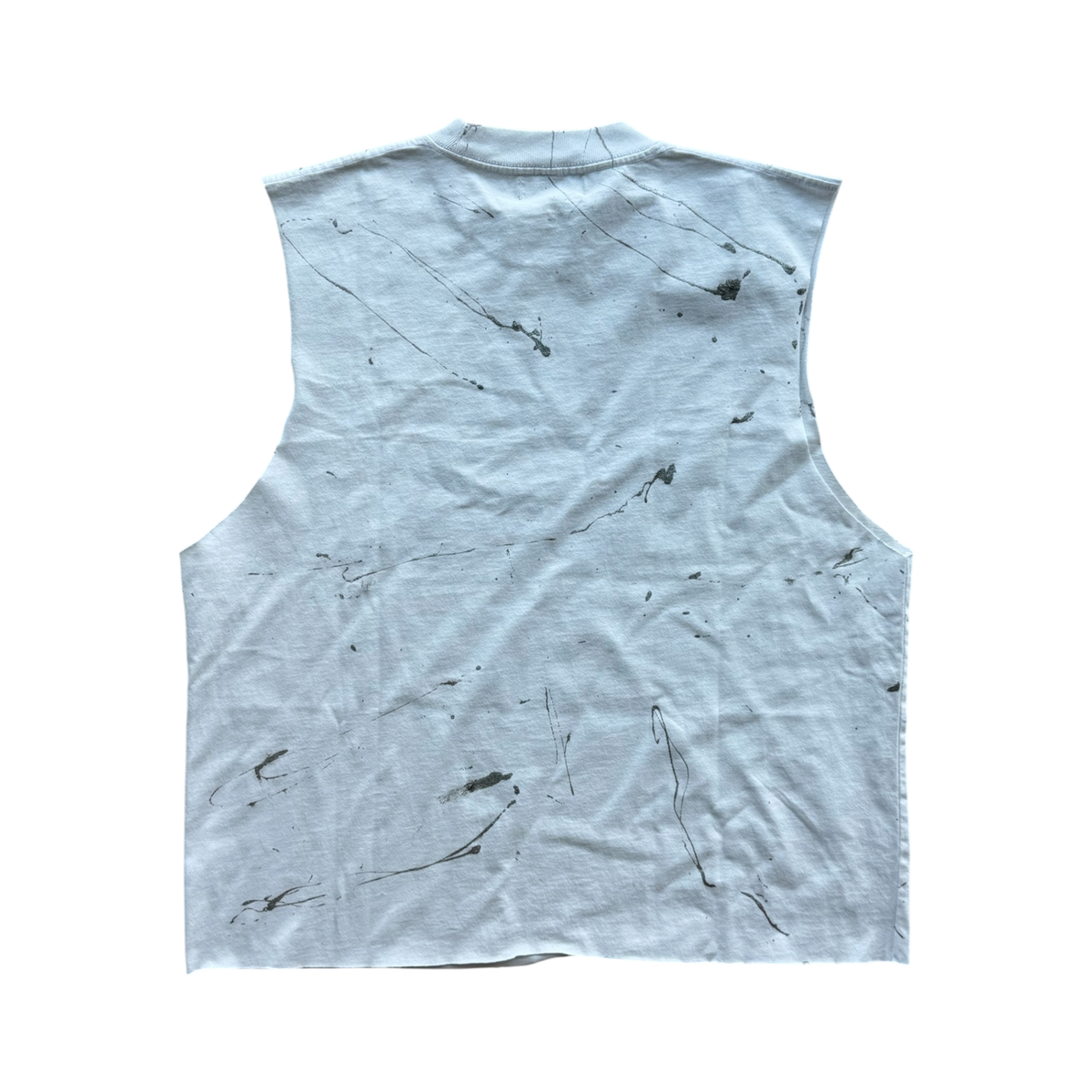 Baby Saint Cut Off Distressed Tee White