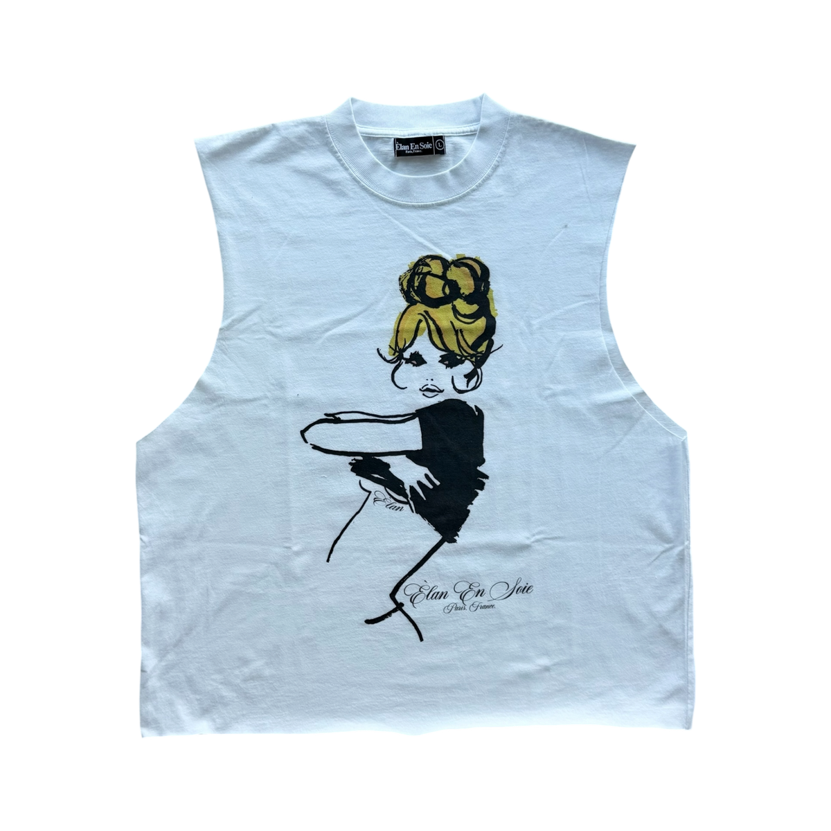 Model Cut Off Tee White