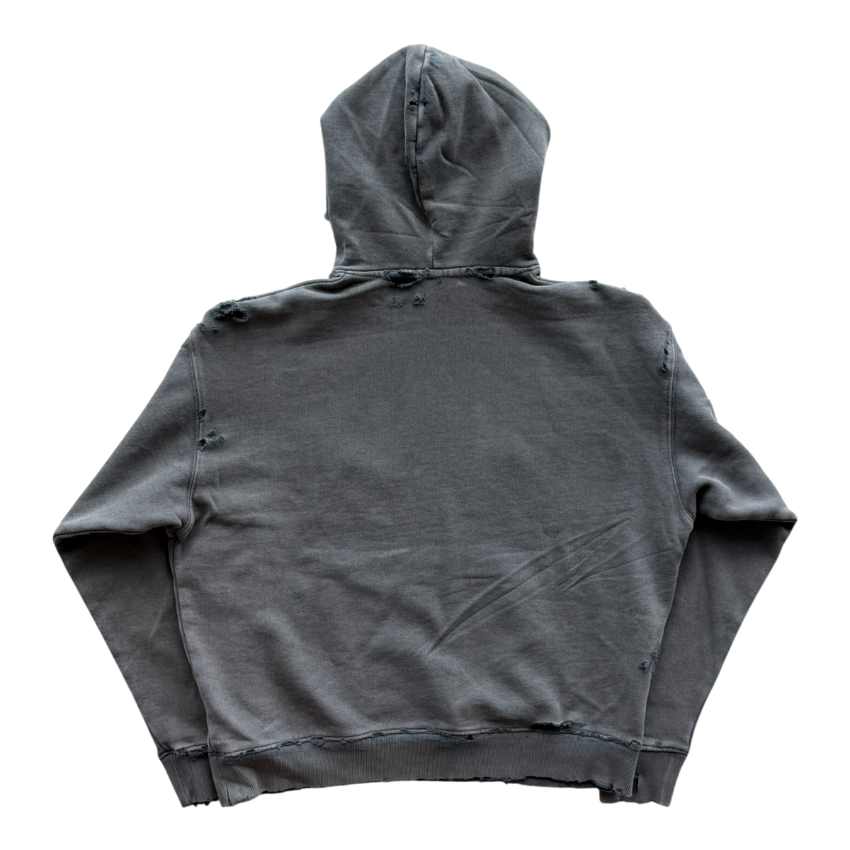 Psycho Distressed Hoodie Gray