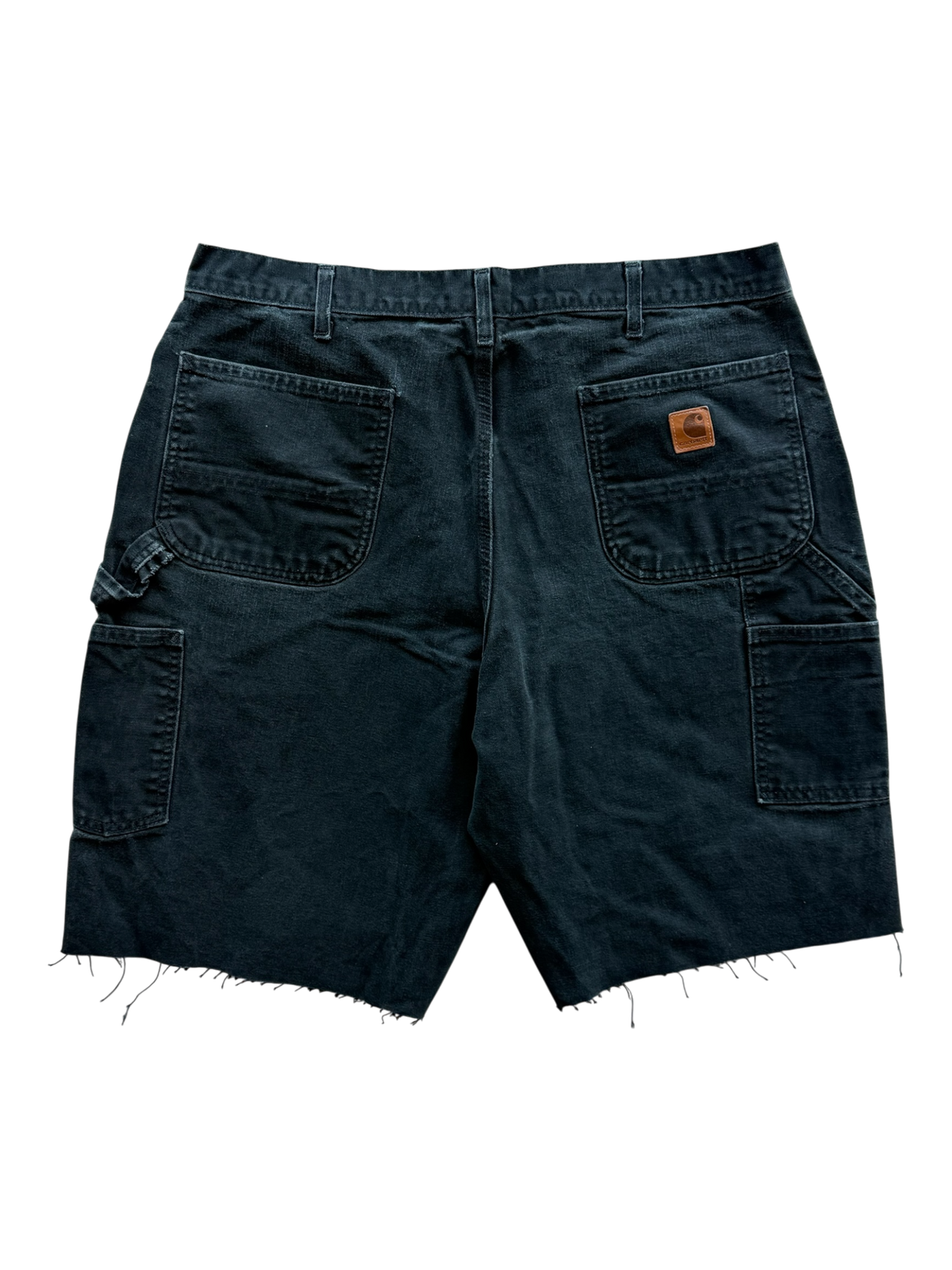 Multi Patch Black Carpenter Shorts