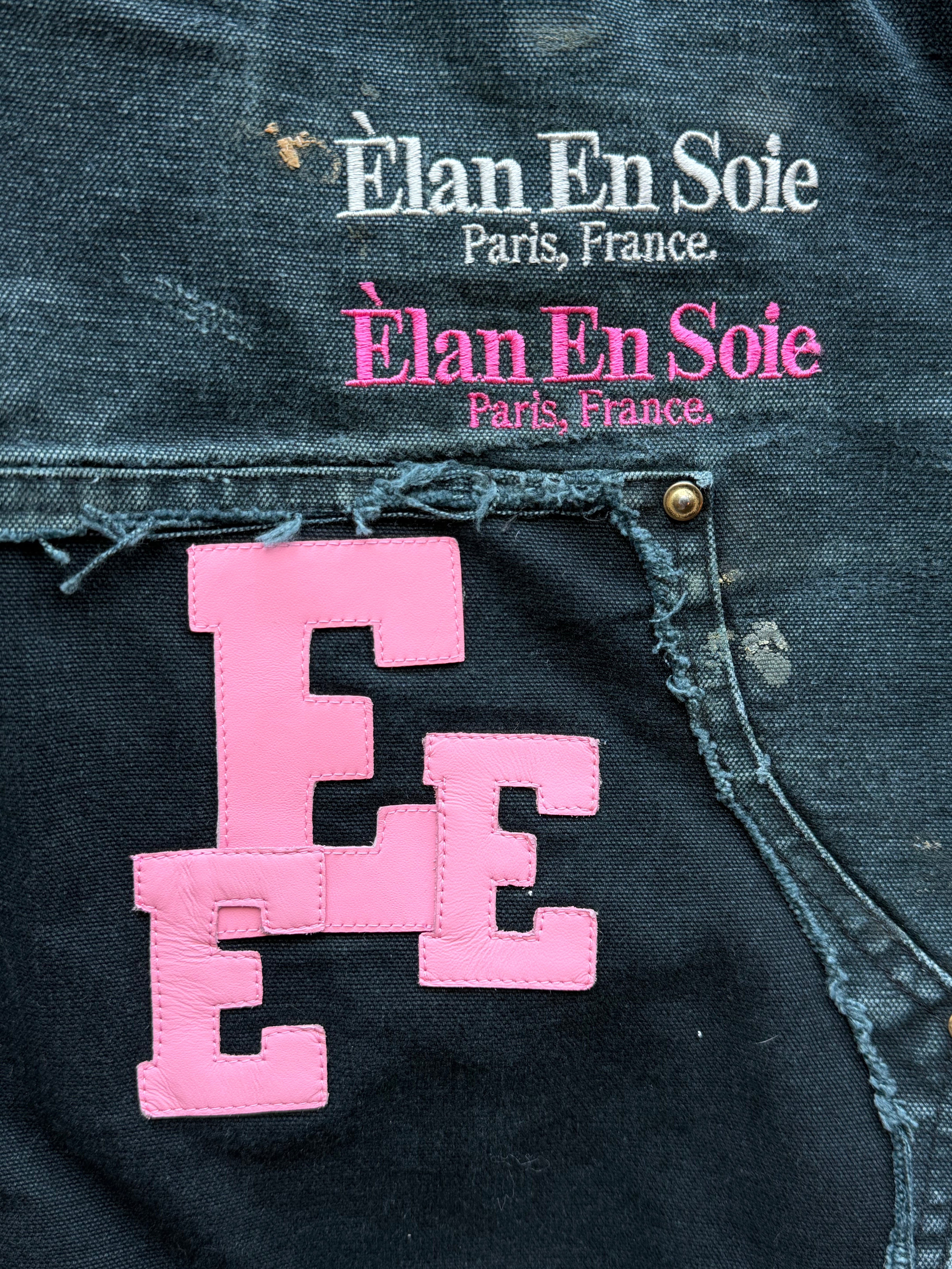 Pink Patch Black Carpenter Jeans