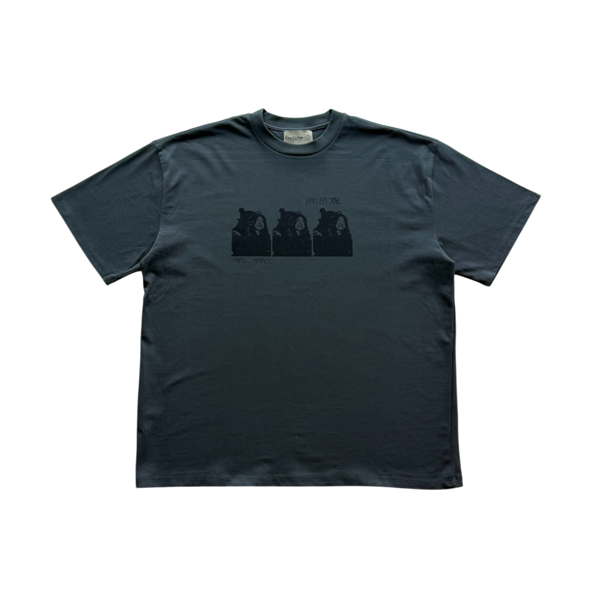 Bear Attack Washed Black Tee