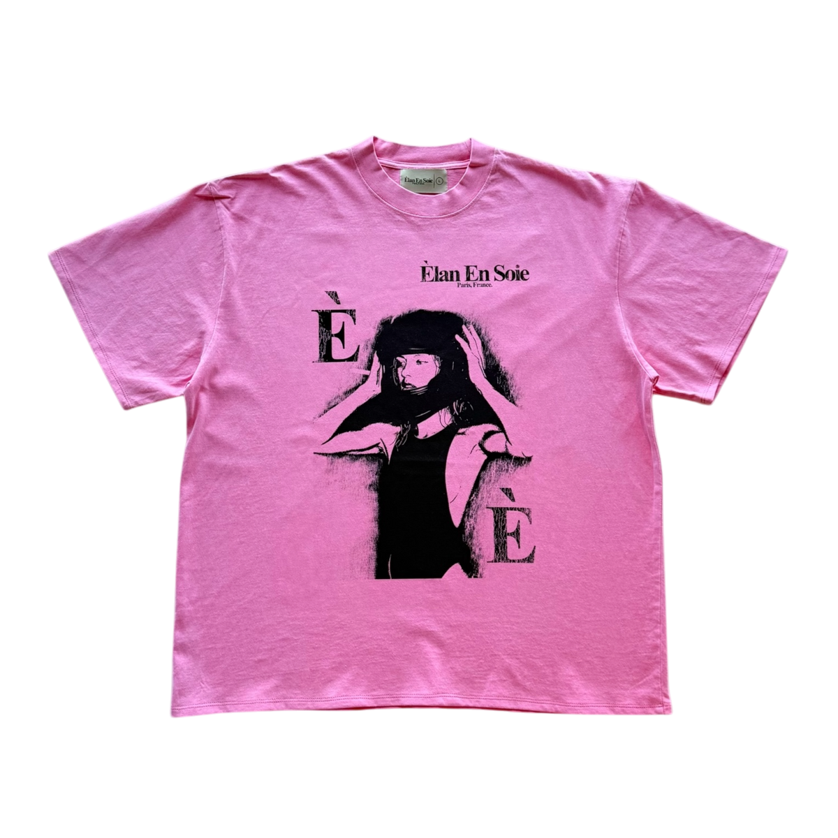 Moto Helmet Tee Pink
