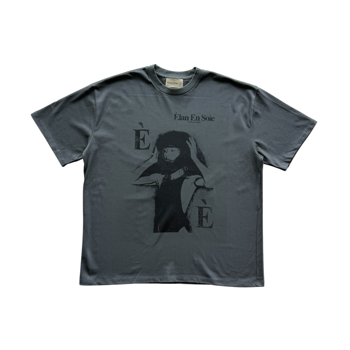 Moto Helmet Tee Grey