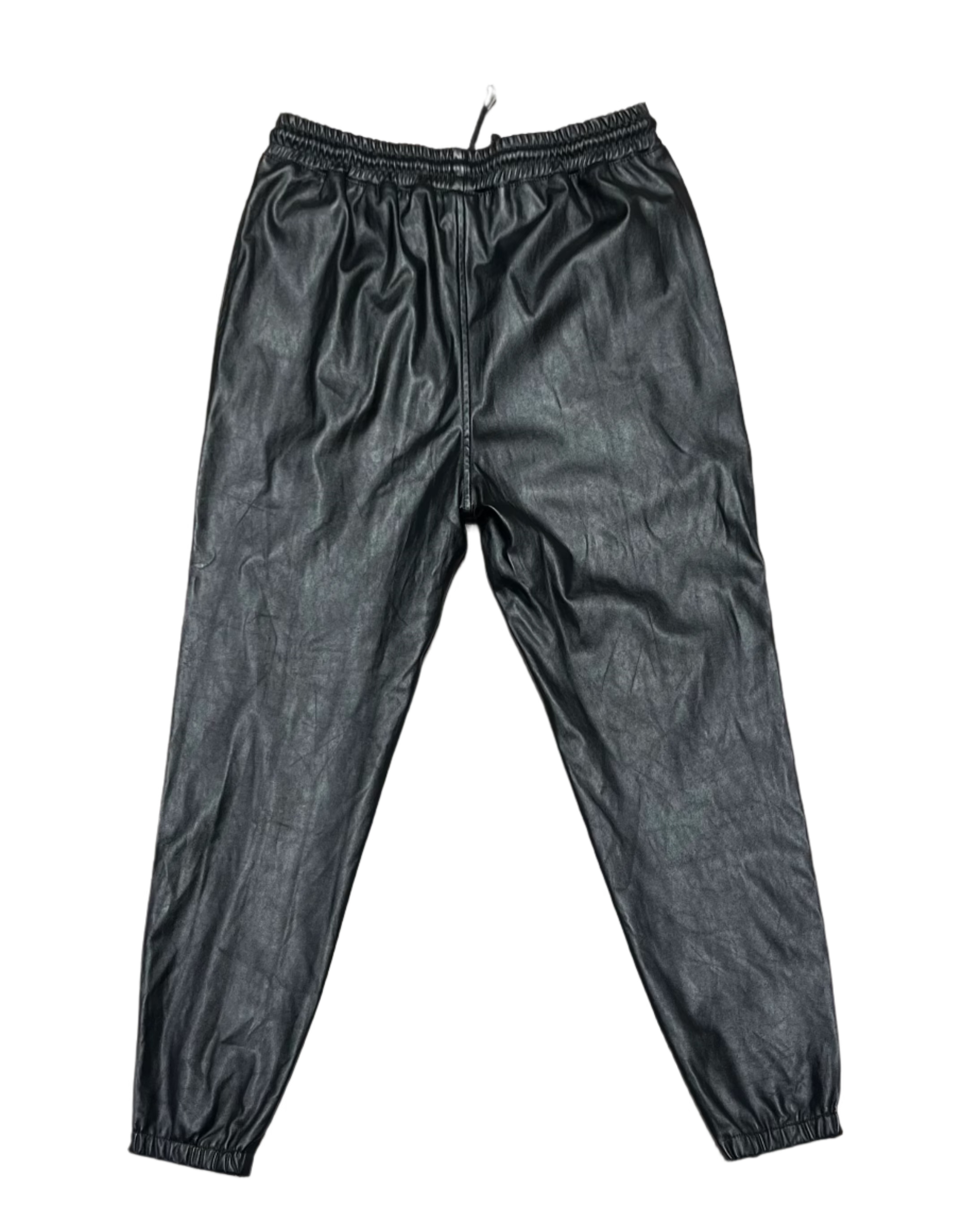 Faux Leather Joggers