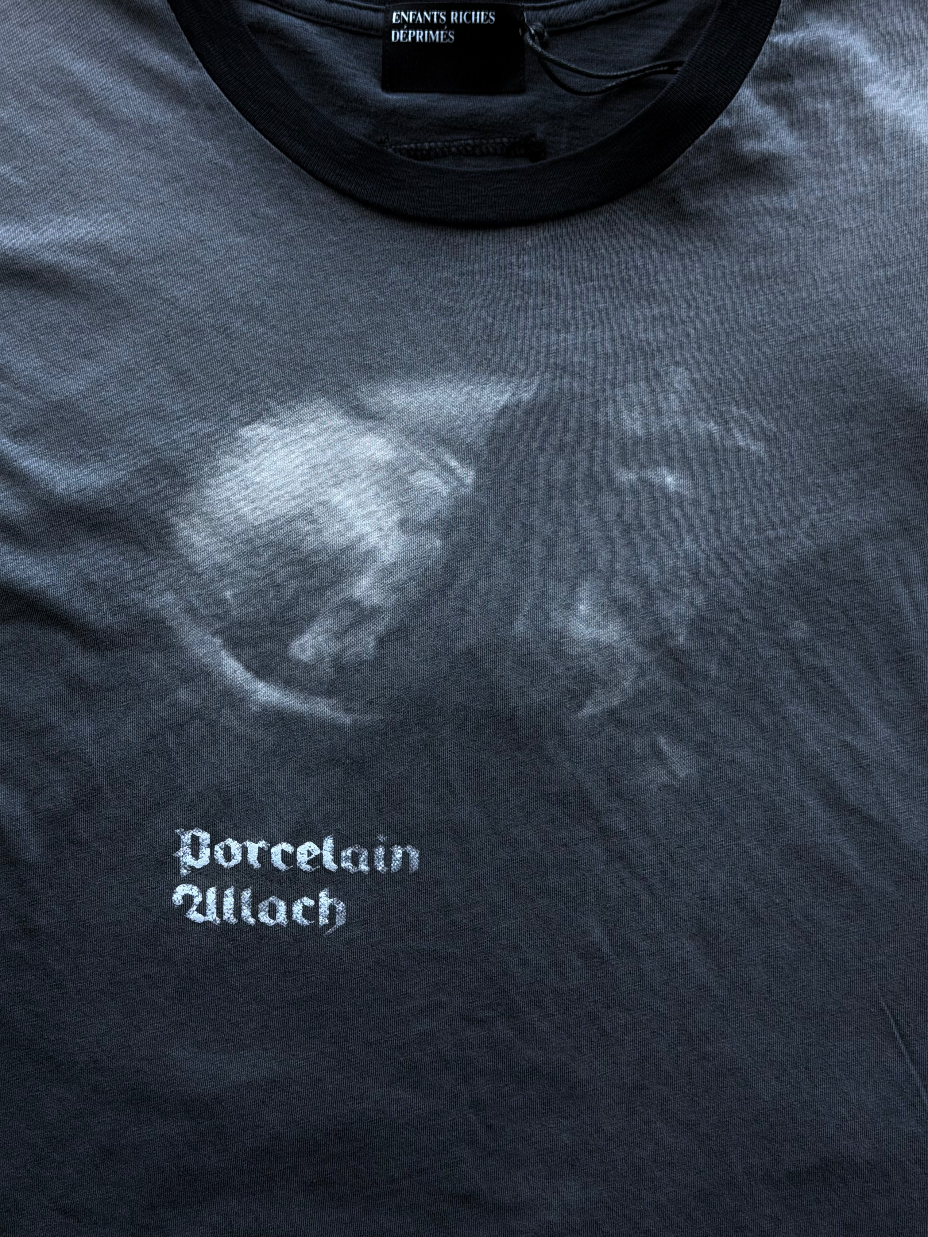 Porcelain Dog Patch Printed Ringer T-Shirt