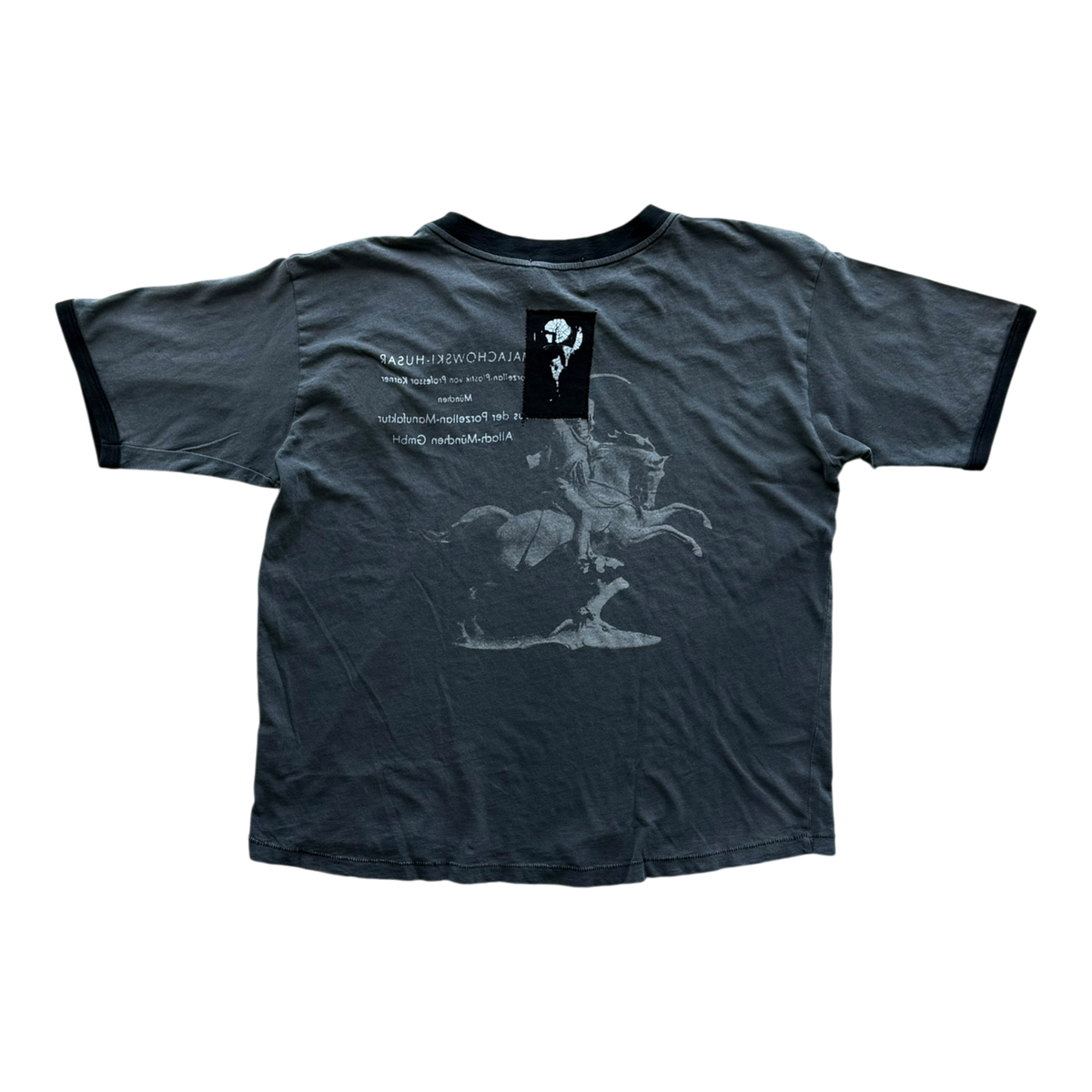 Porcelain Dog Patch Printed Ringer T-Shirt