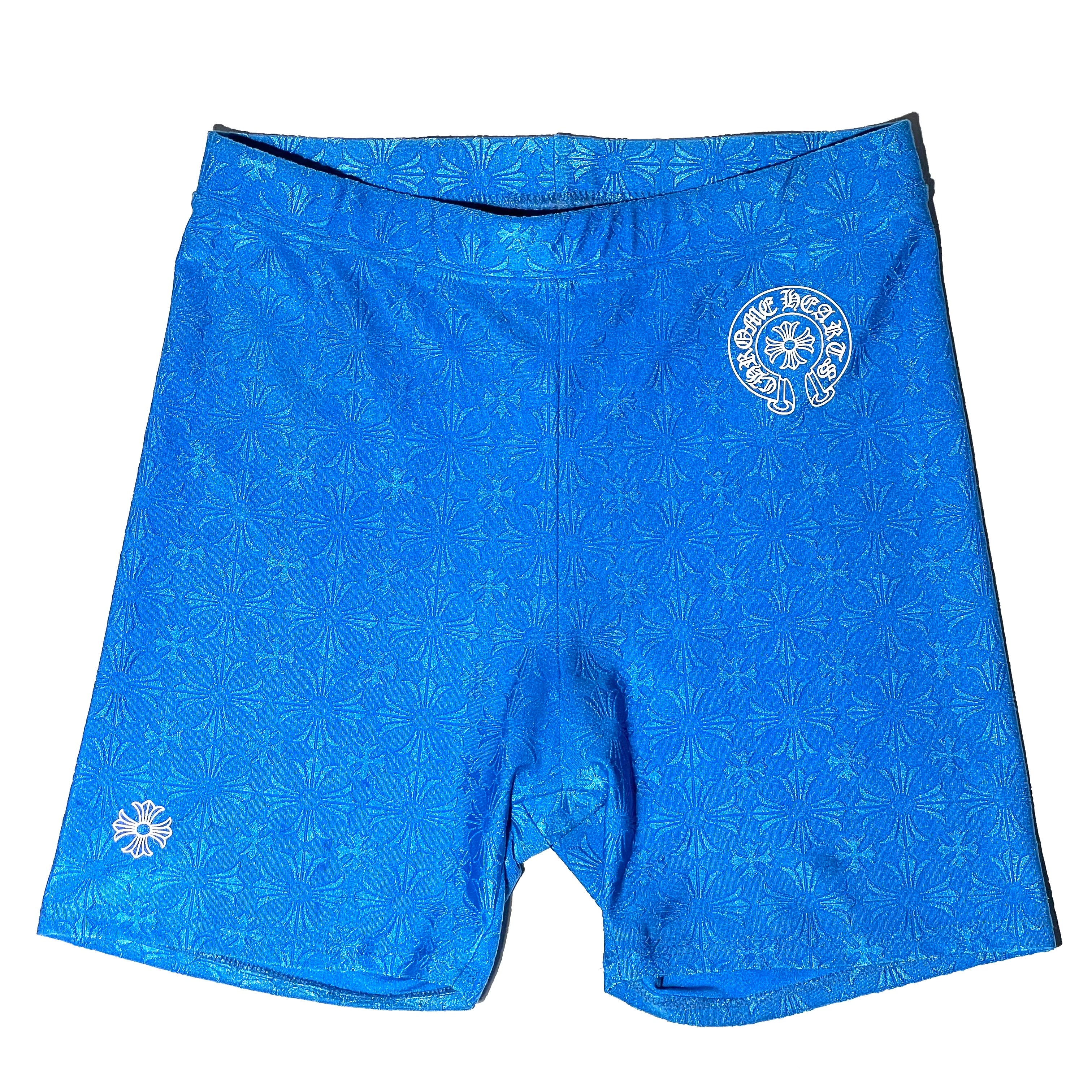 Plus Cross Monogram Biker Shorts Blue (Women's)