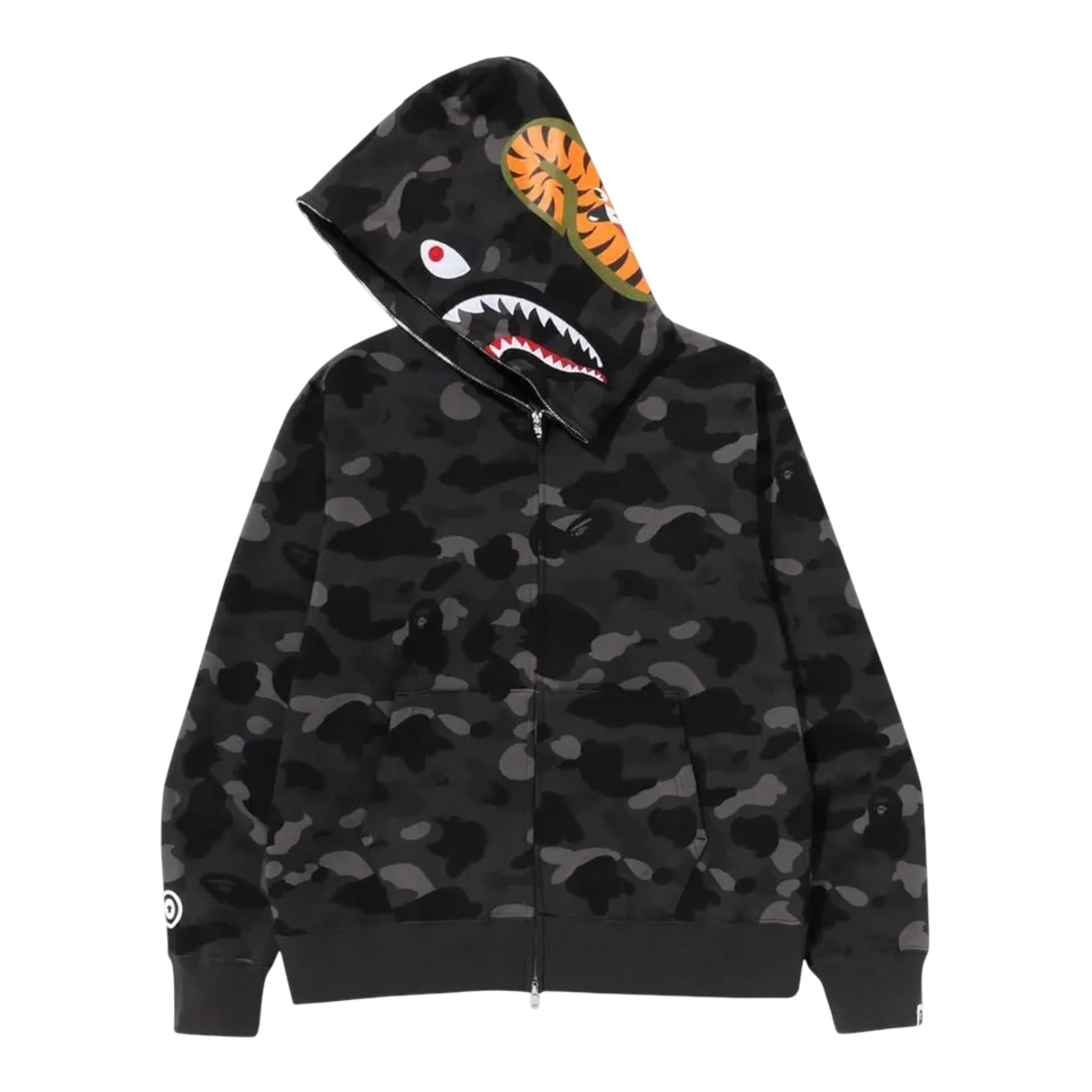 BAPE Color Camo Shark Full Zip Hoodie Black