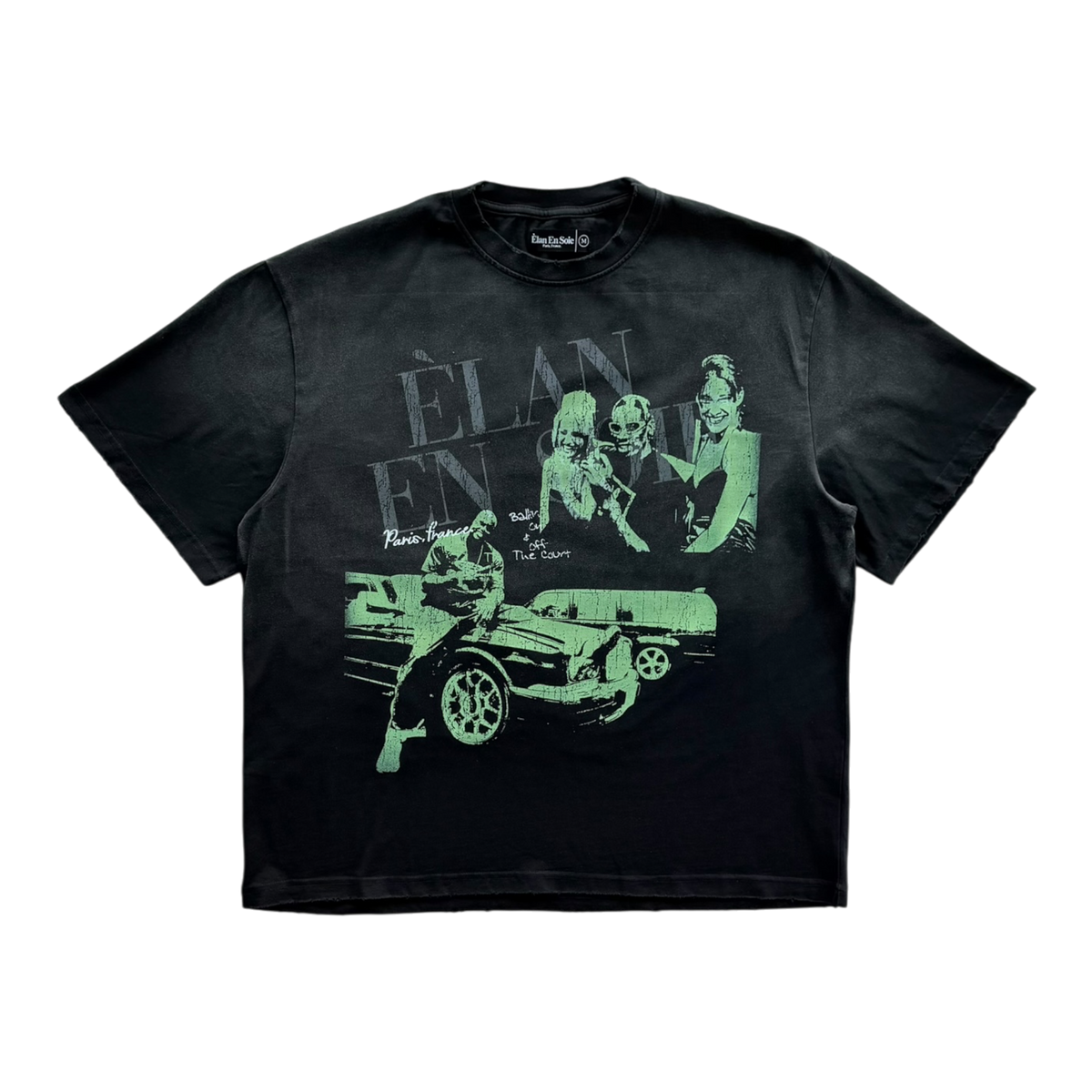 Ballin Distressed Tee Black