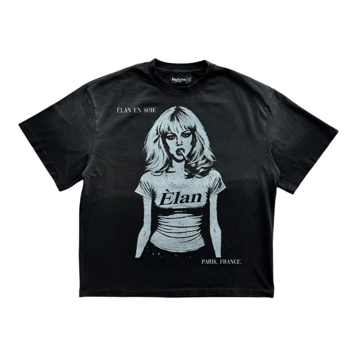 Cheer Distressed Tee Black