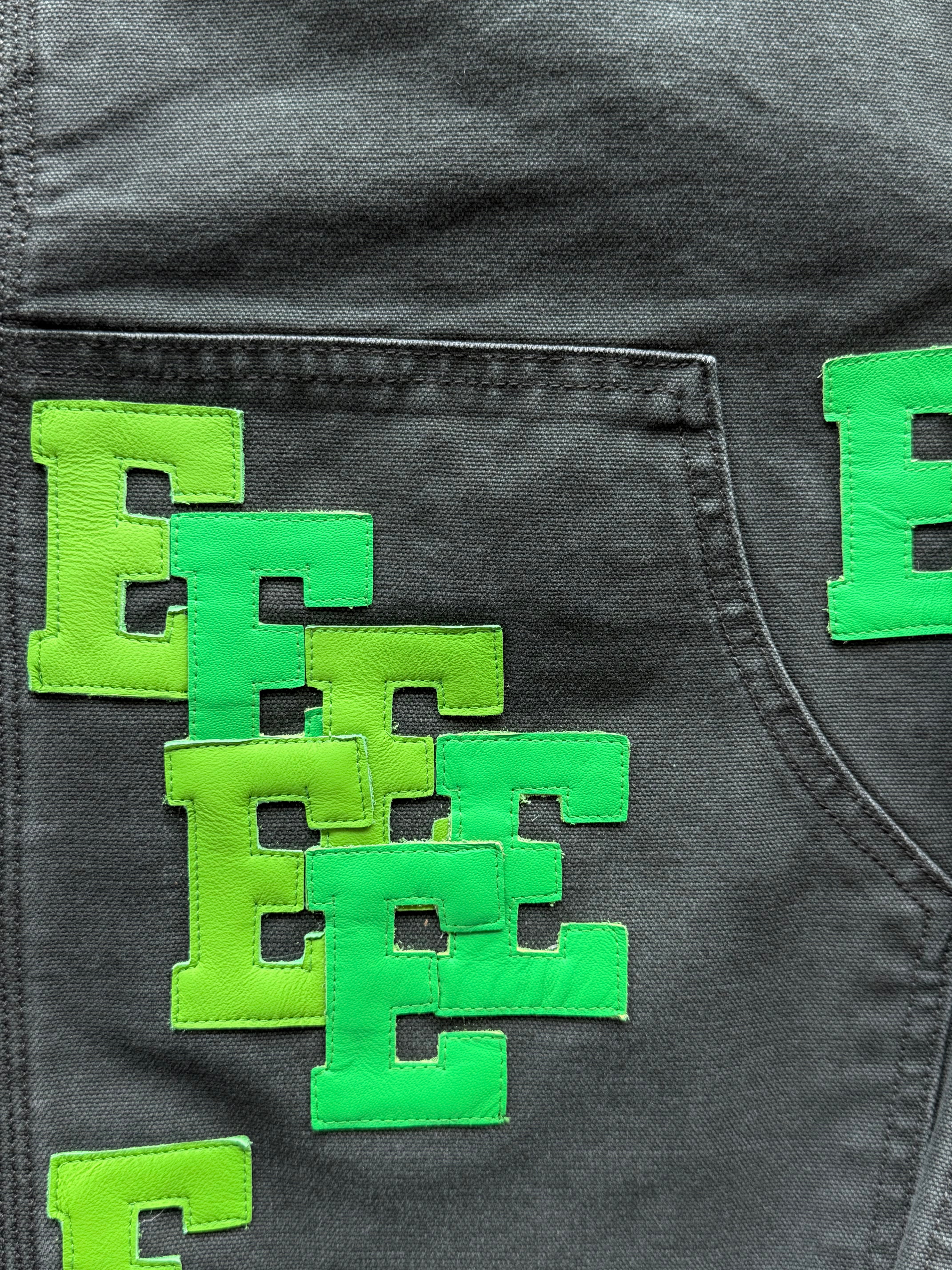 Green Patch Charcoal Grey Carpenter Short