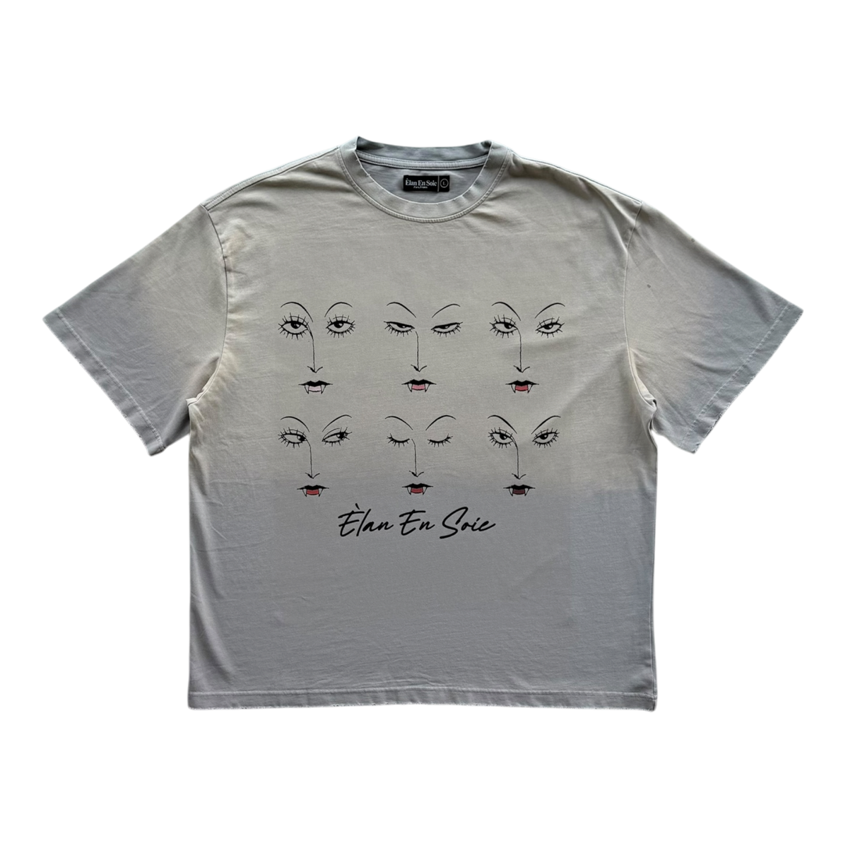 Faces Distressed Tee Tan