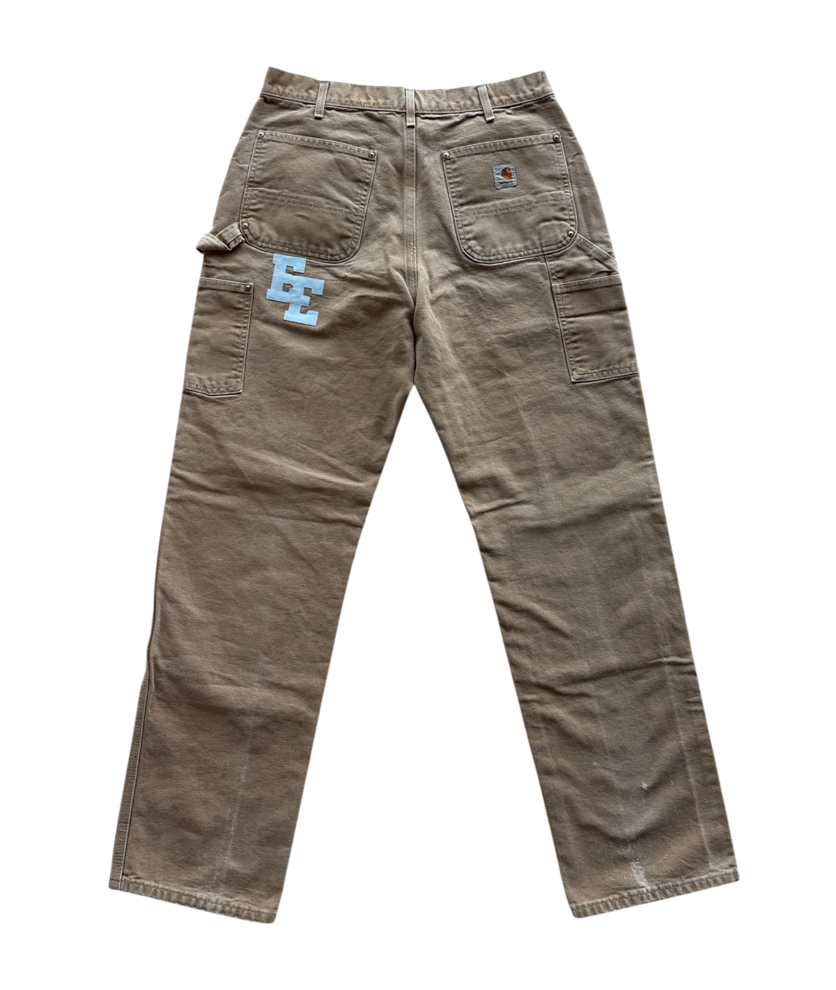 Blue Patch Tan Carpenter Pants