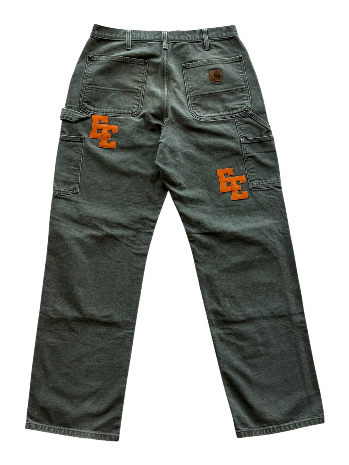 Orange Patch Olive Carpenter Pants